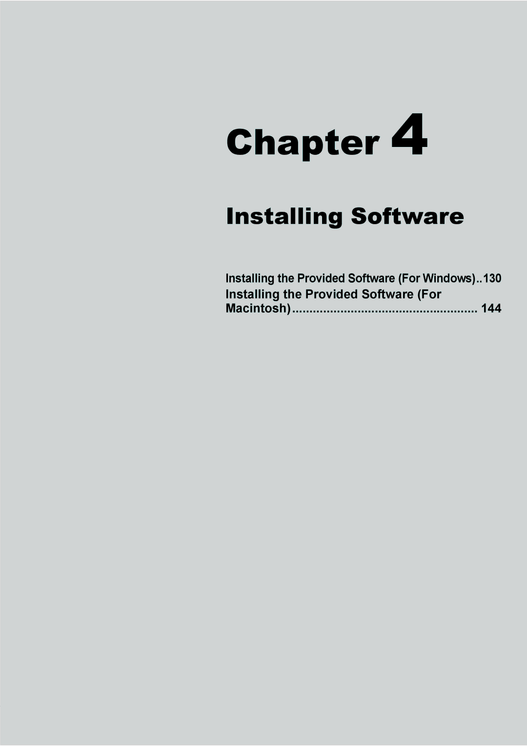 Ricoh GX8 manual Installing Software, Installing the Provided Software For Macintosh 144 