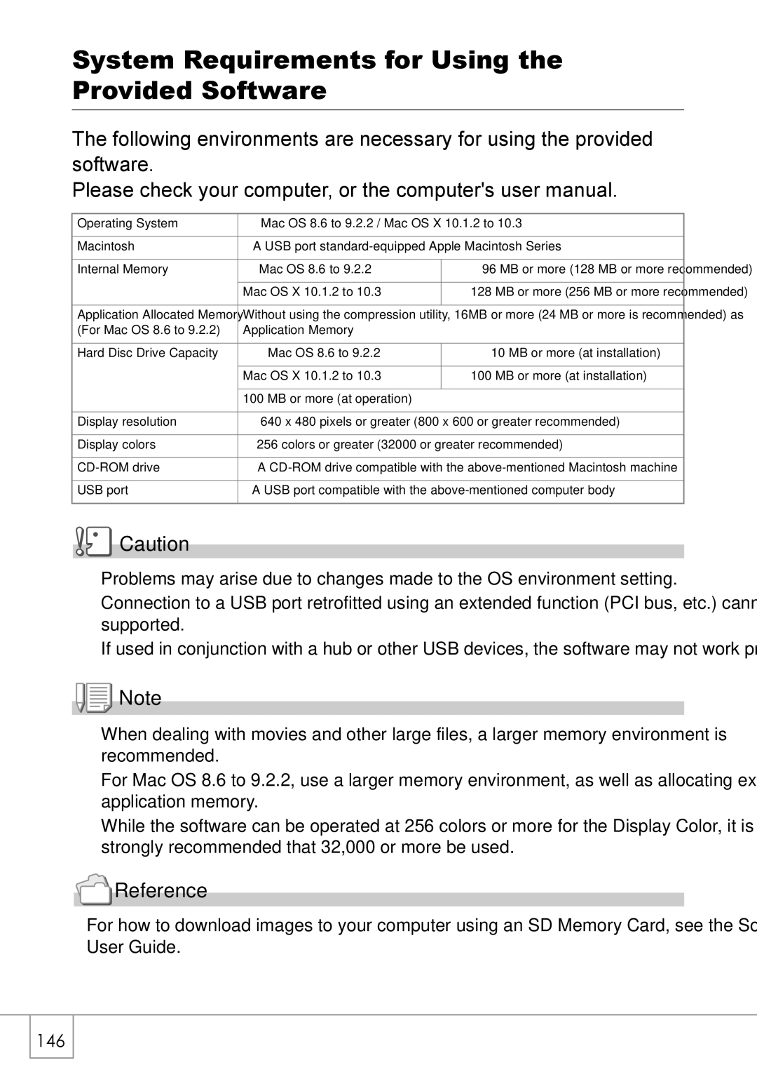 Ricoh GX8 manual System Requirements for Using the Provided Software 