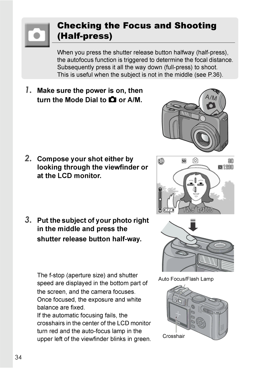 Ricoh GX8 manual Checking the Focus and Shooting Half-press 