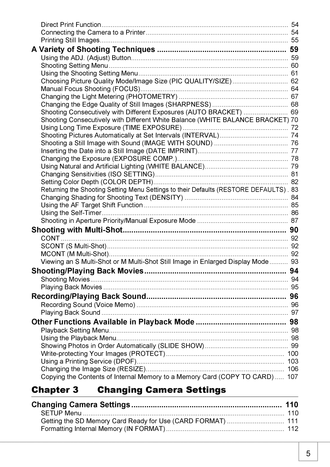 Ricoh GX8 manual Chapter Changing Camera Settings, Shooting with Multi-Shot 