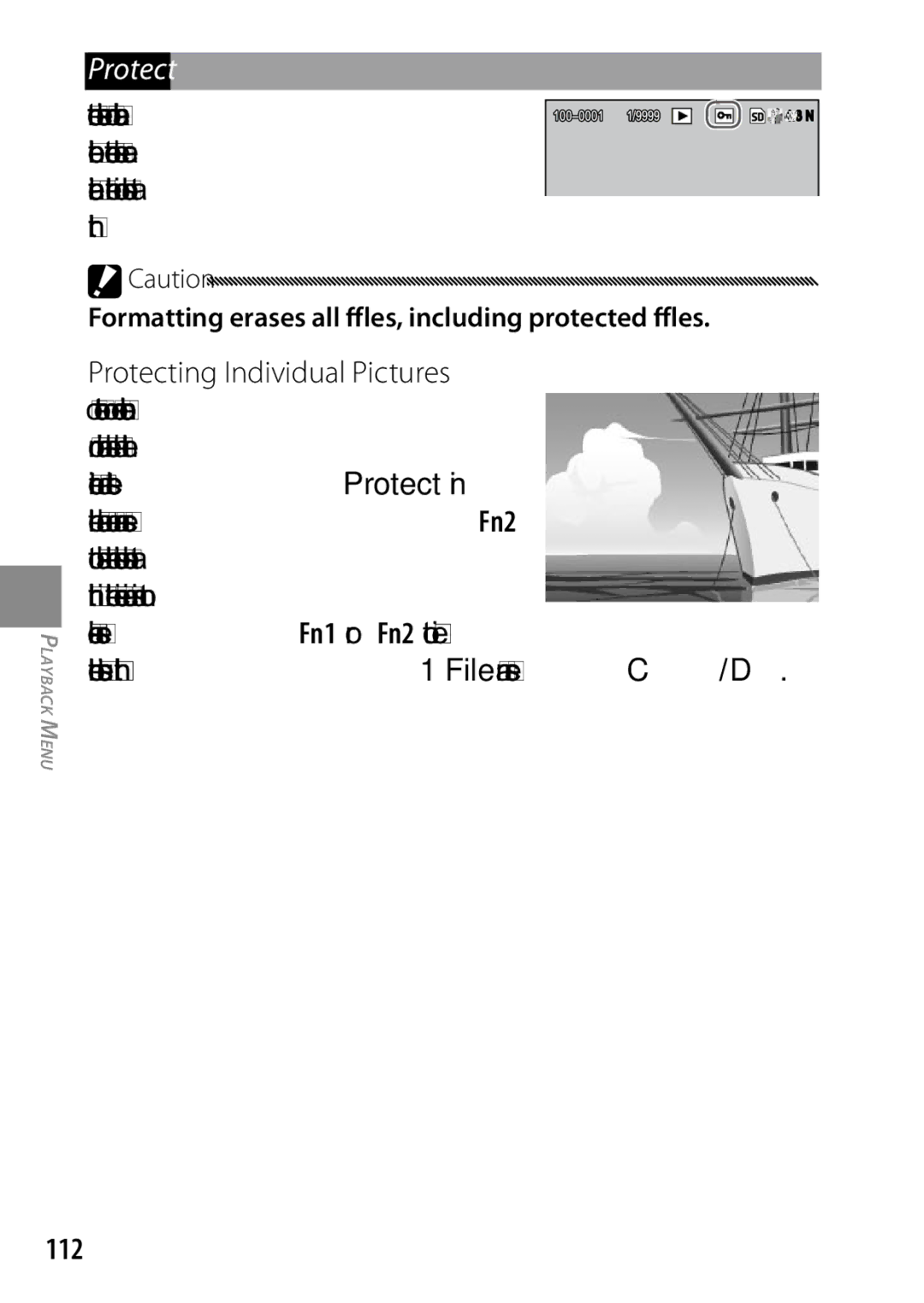 Ricoh 170543, GXR, 170553 manual Protecting Individual Pictures, Other pictures. Highlight 1 File and press C/D, 112 