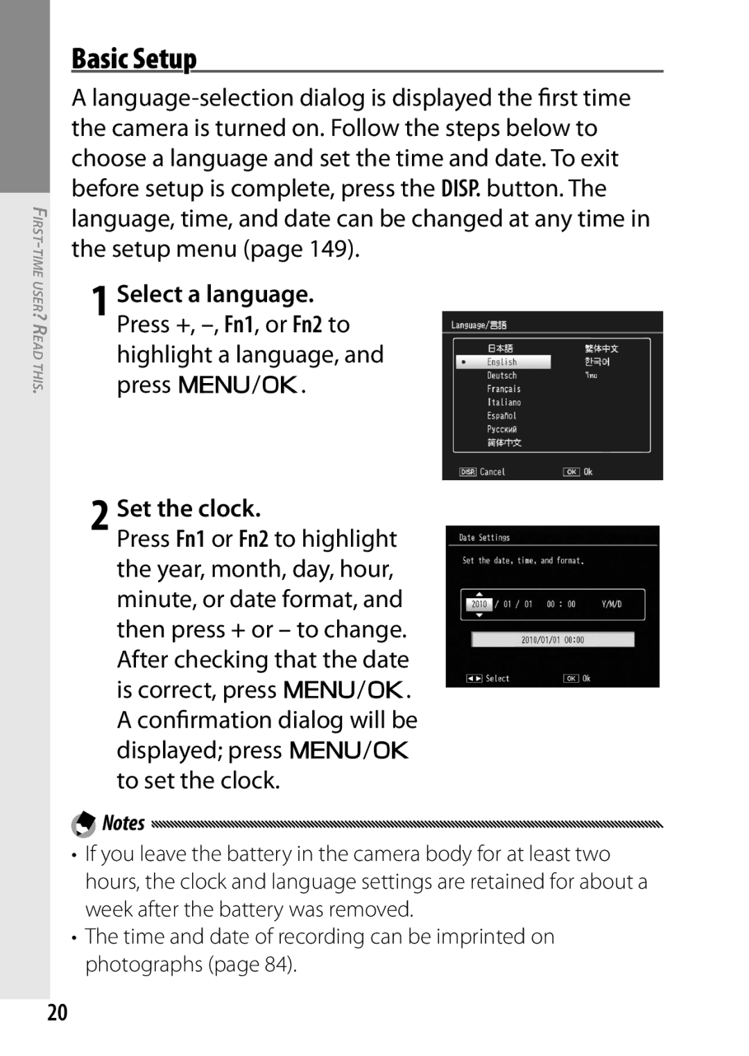 Ricoh 170553, GXR, 170543 manual Basic Setup 