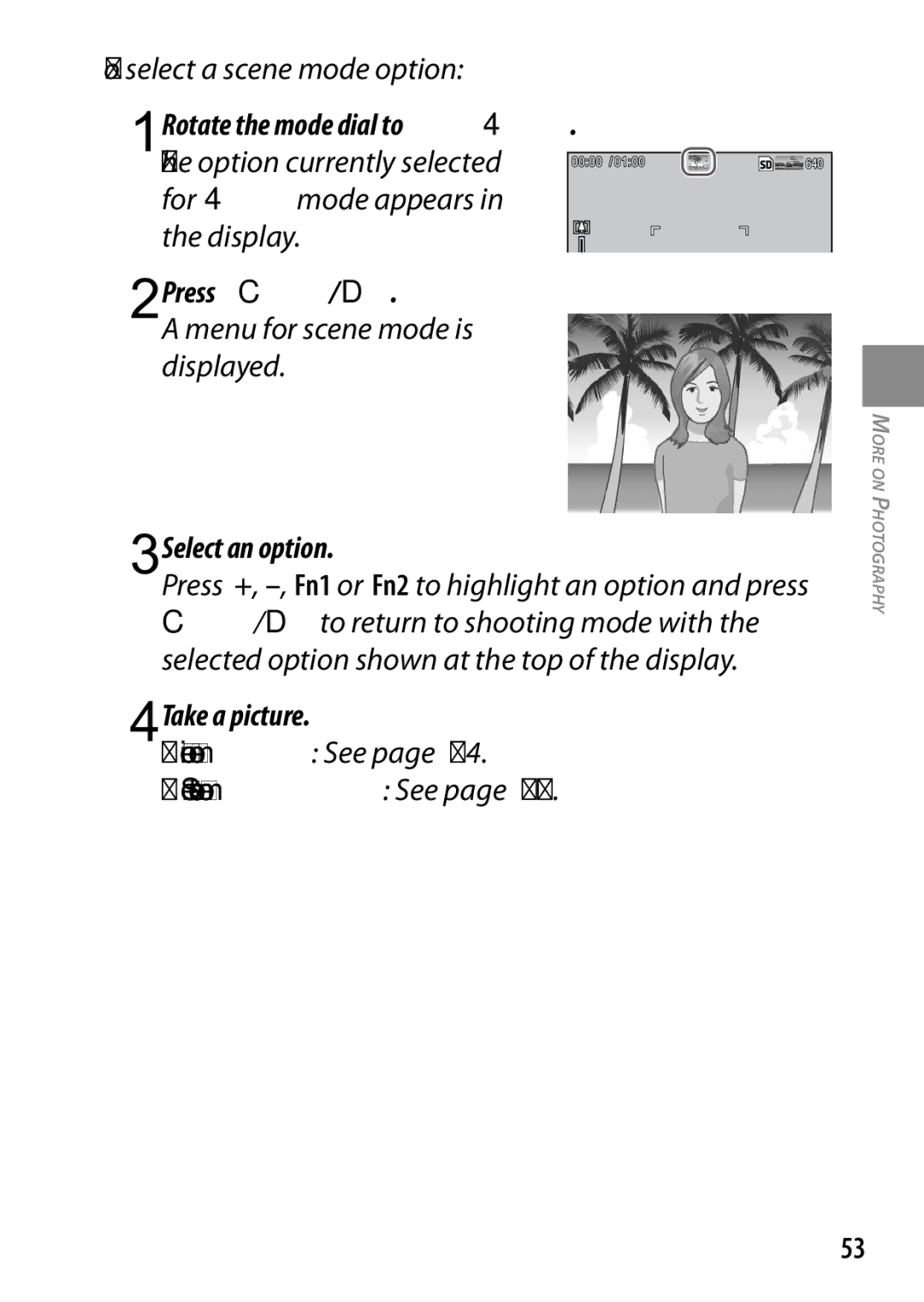 Ricoh 170553, GXR, 170543 manual Rotate the mode dial to, Press C/D, Skew correct mode See 