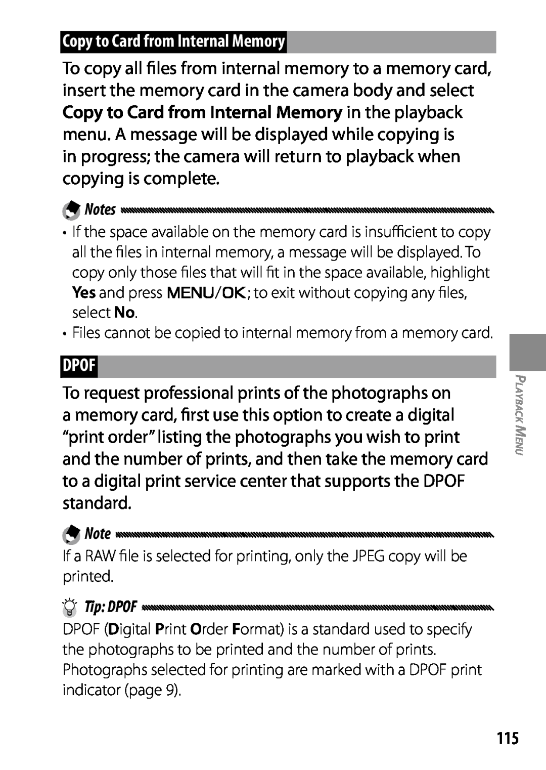Ricoh 170543, GXR, 170553 manual Copy to Card from Internal Memory, Dpof, Tip DPOF 