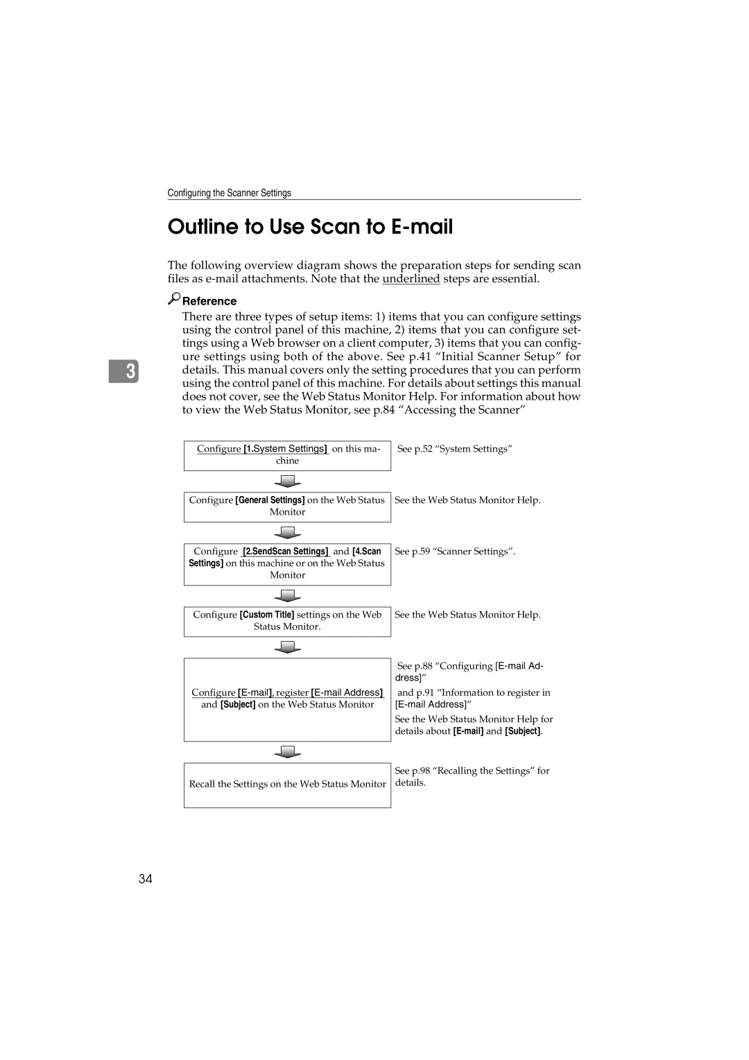 Ricoh IS300e operating instructions Outline to Use Scan to E-mail, Configure 1.System Settings on this ma 