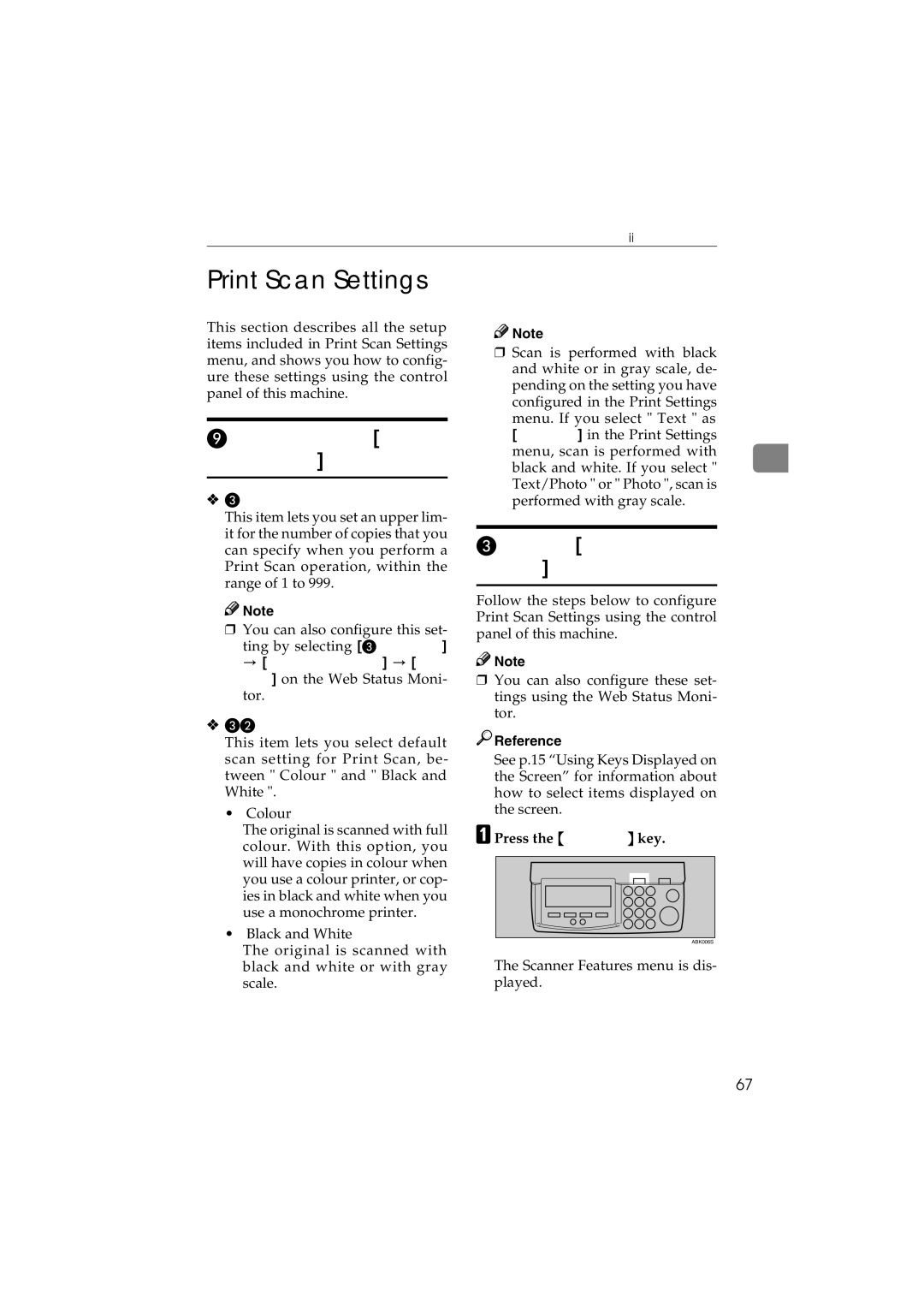 Ricoh IS300e Information to Set in Print Scan Settings, Configuring Print Scan Settings, Max. Number of Copies 