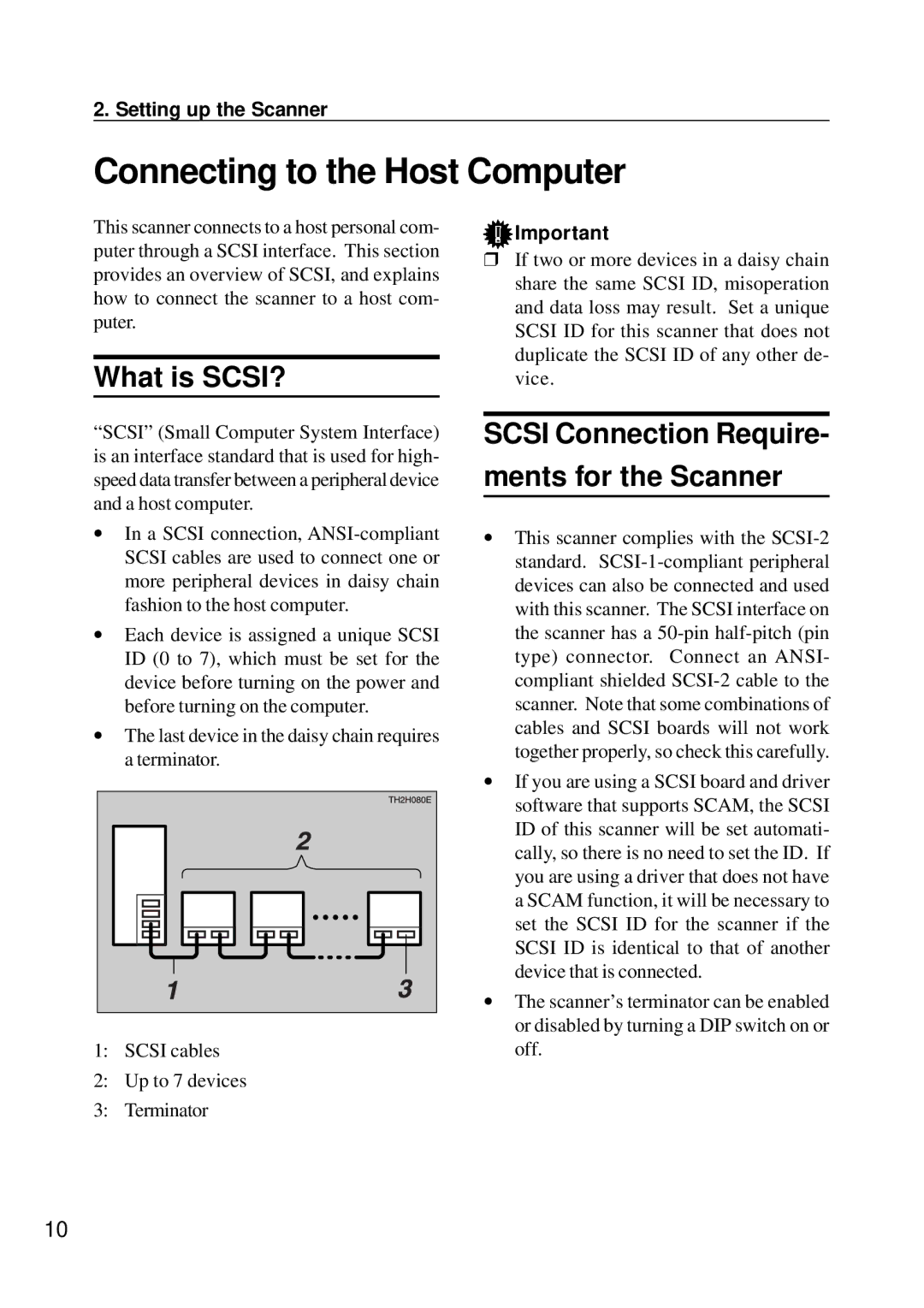 Ricoh IS450 Connecting to the Host Computer, What is SCSI?, Scsi Connection Require Ments for the Scanner 