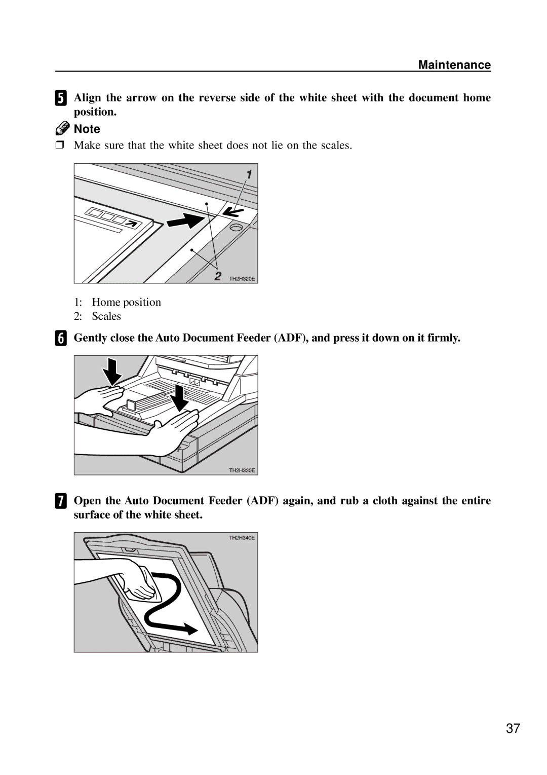 Ricoh IS450 operating instructions Maintenance 