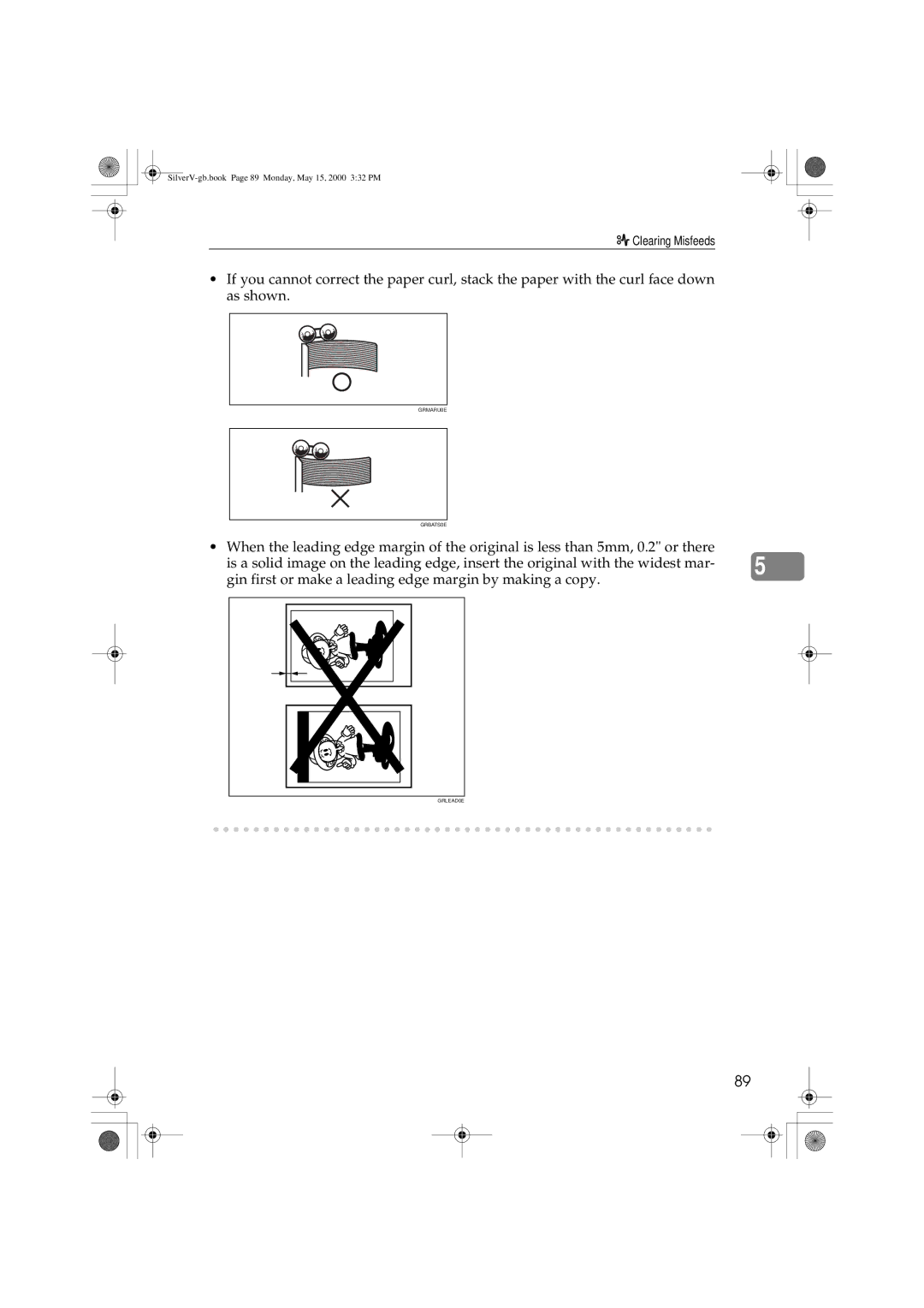 Ricoh JP1250, JP1210 operating instructions SilverV-gb.book Page 89 Monday, May 15, 2000 332 PM 