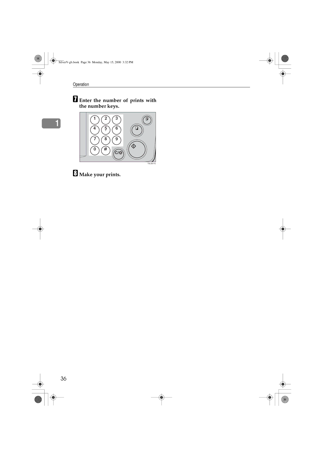 Ricoh JP1210, JP1250 operating instructions Enter the number of prints with the number keys, Make your prints 