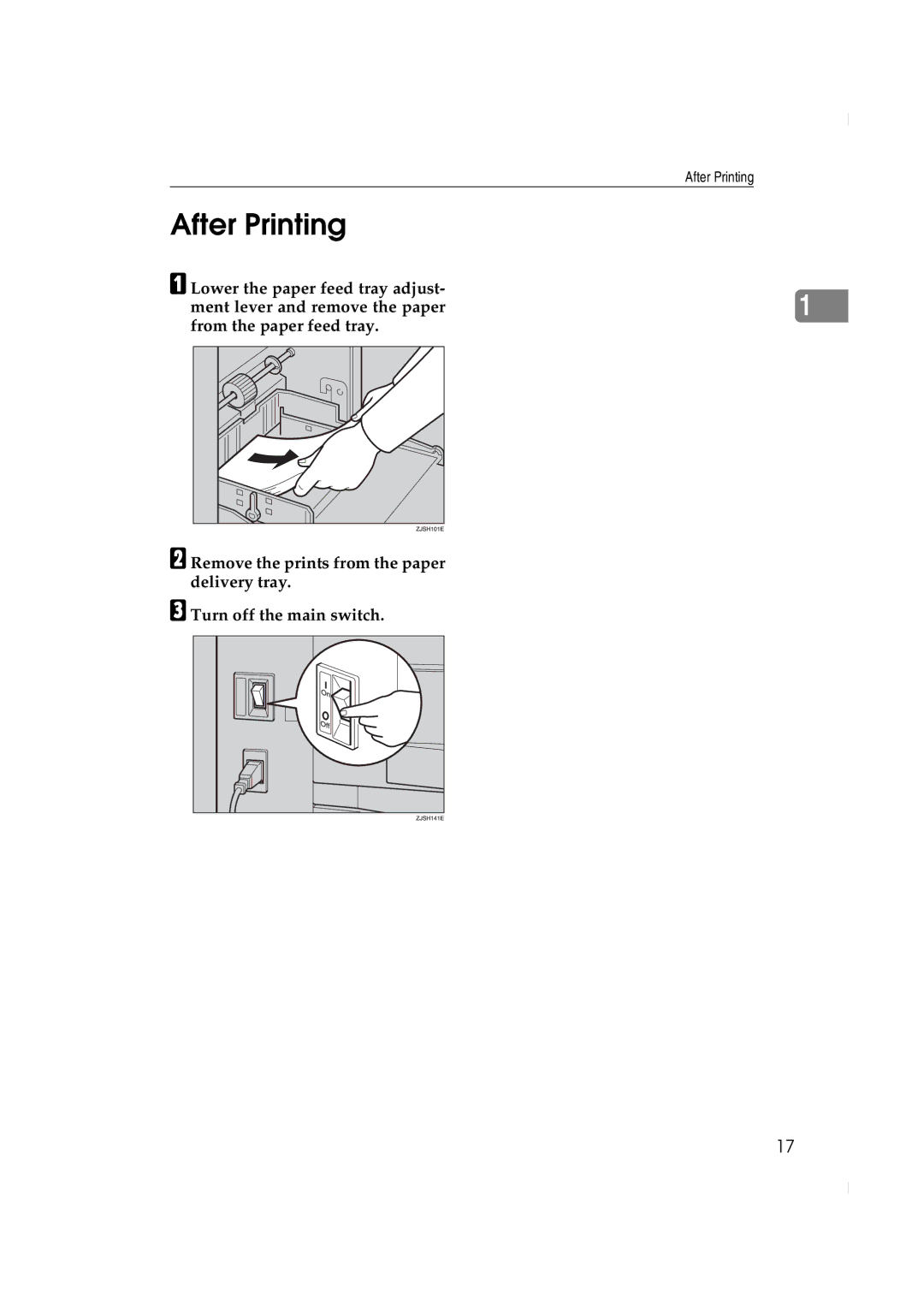 Ricoh JP730 manual After Printing 