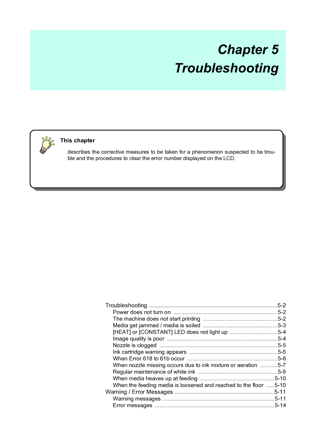 Ricoh L4160, L4130 operation manual Chapter Troubleshooting 