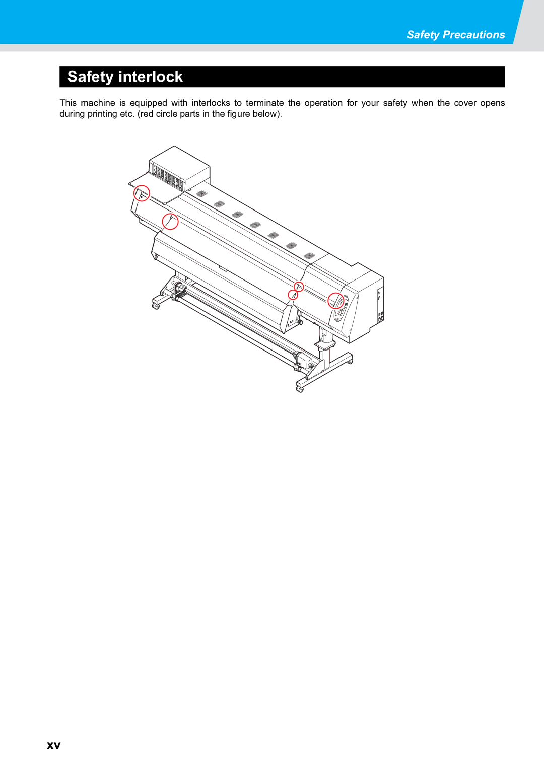 Ricoh L4130, L4160 operation manual Safety interlock 