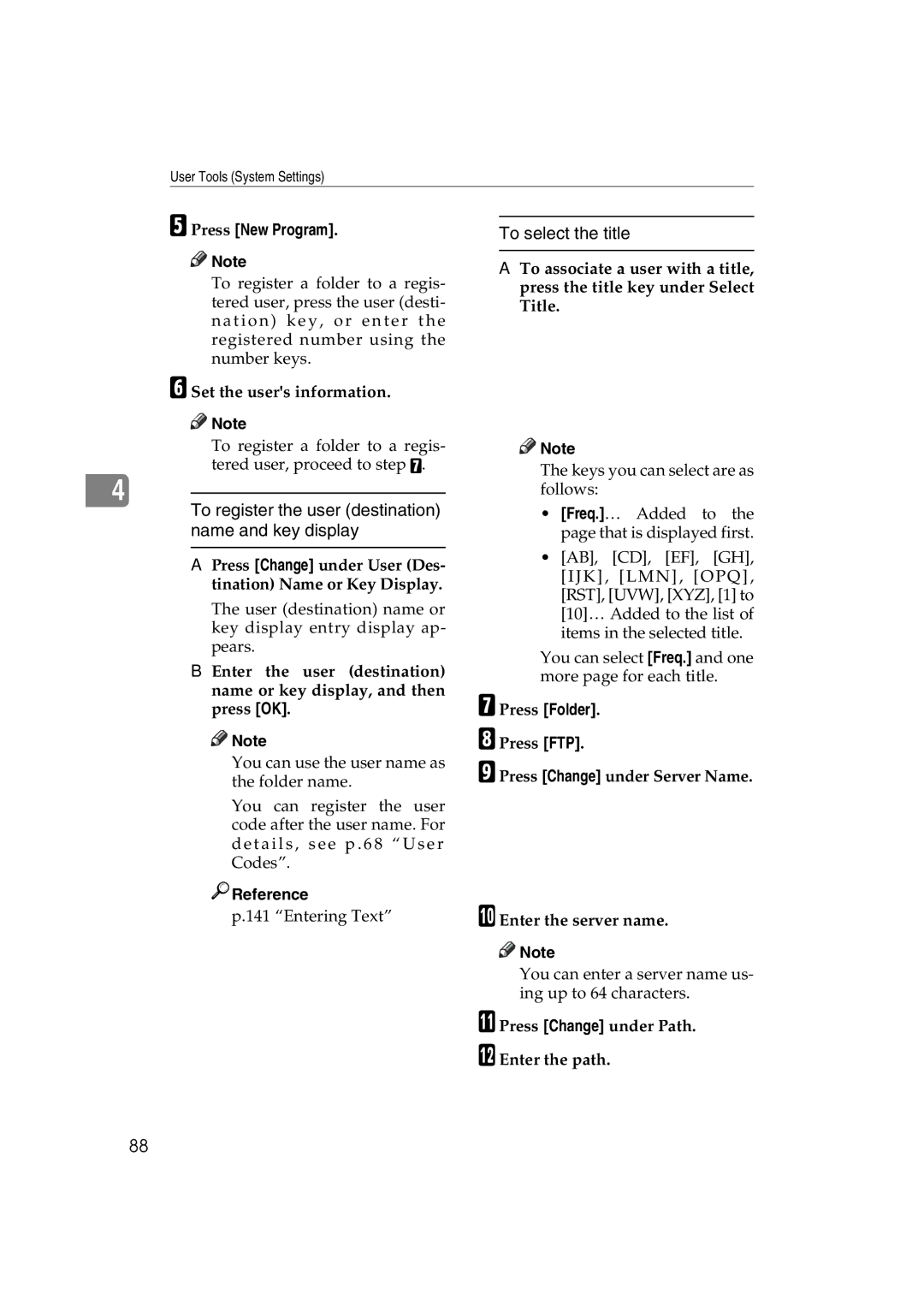 Ricoh LD127, LD122, DSm622, DSm627 specifications Press New Program, Press Change under Path. L Enter the path 