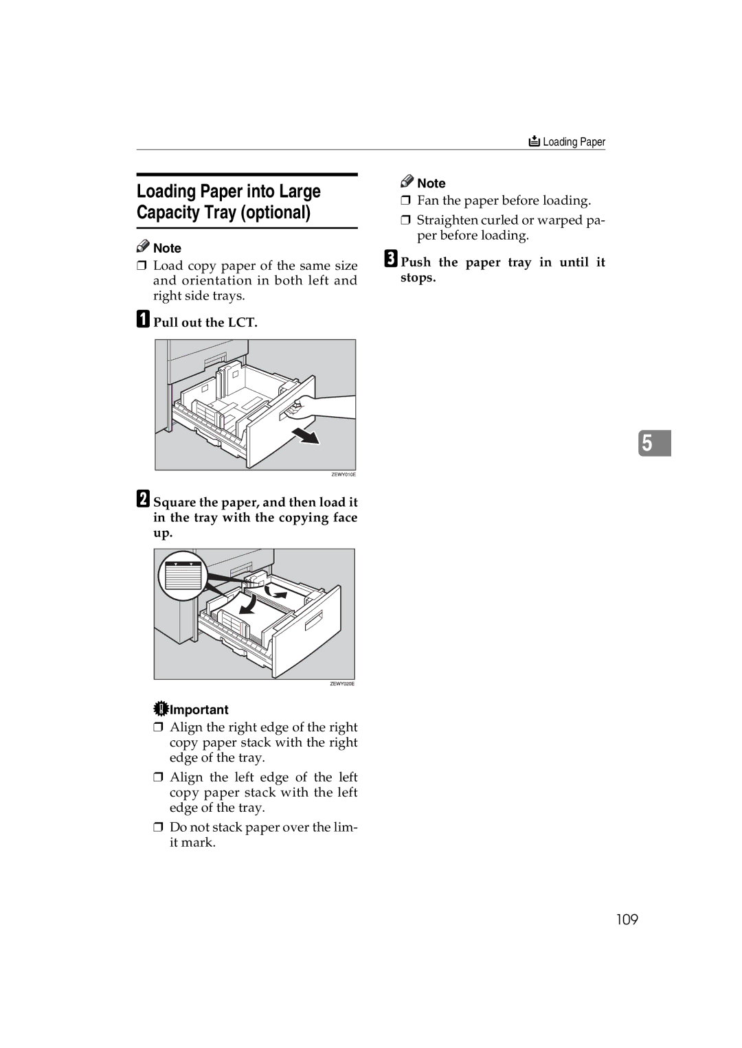 Ricoh LD122, LD127, DSm622, DSm627 specifications 109, Pull out the LCT 