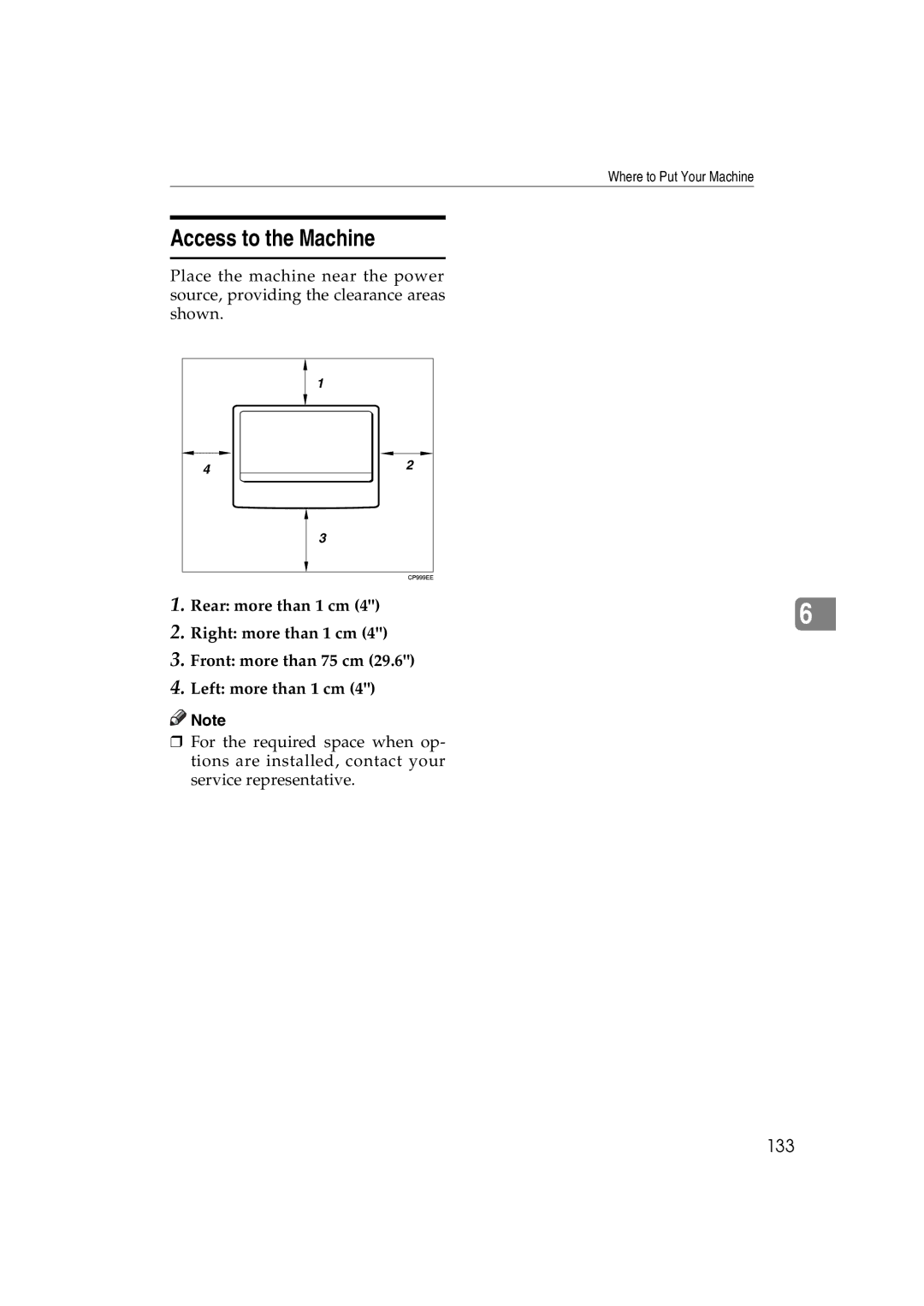 Ricoh LD122, LD127, DSm622, DSm627 specifications Access to the Machine, 133 