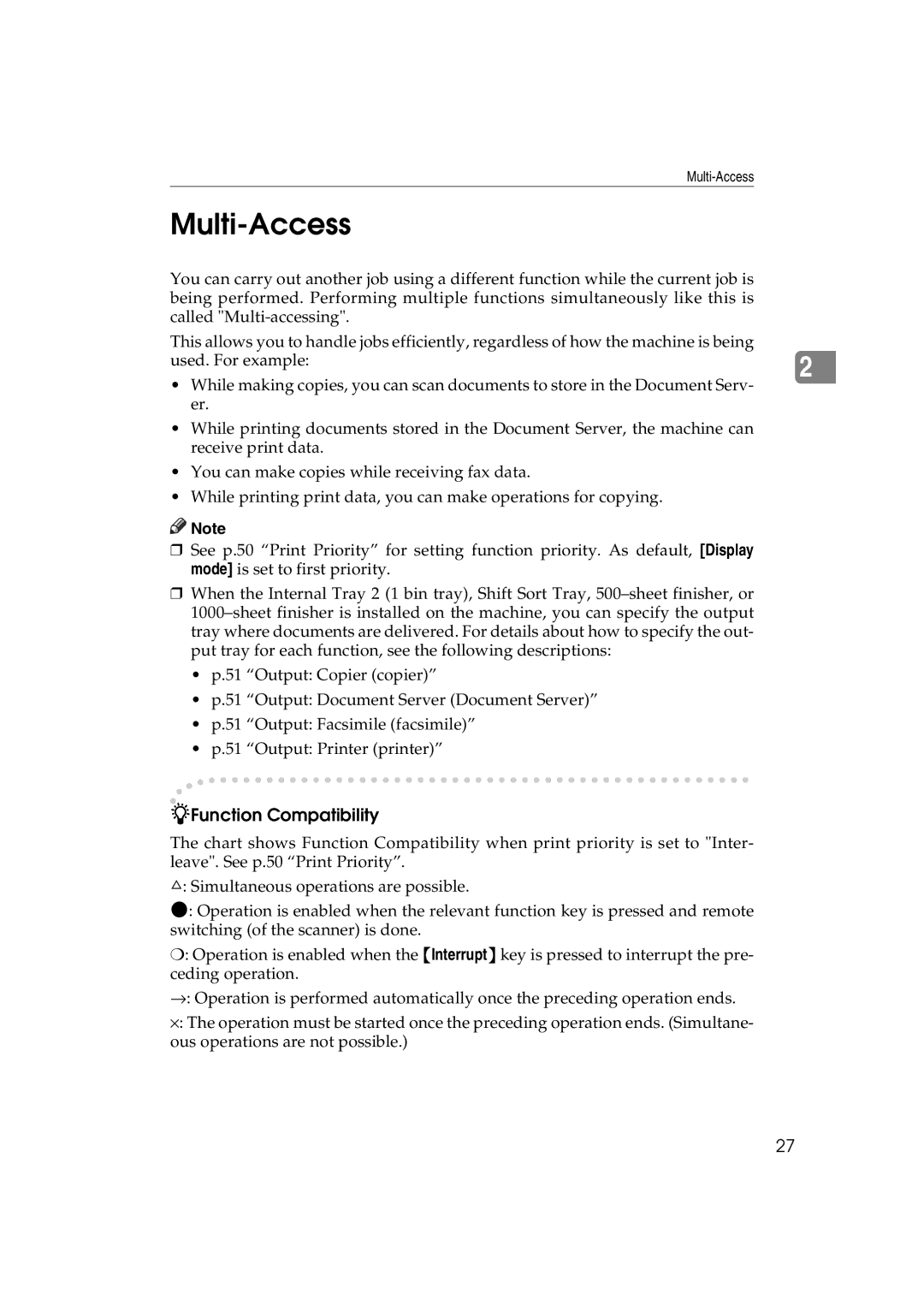 Ricoh DSm627, LD127, LD122, DSm622 specifications Multi-Access, Function Compatibility 