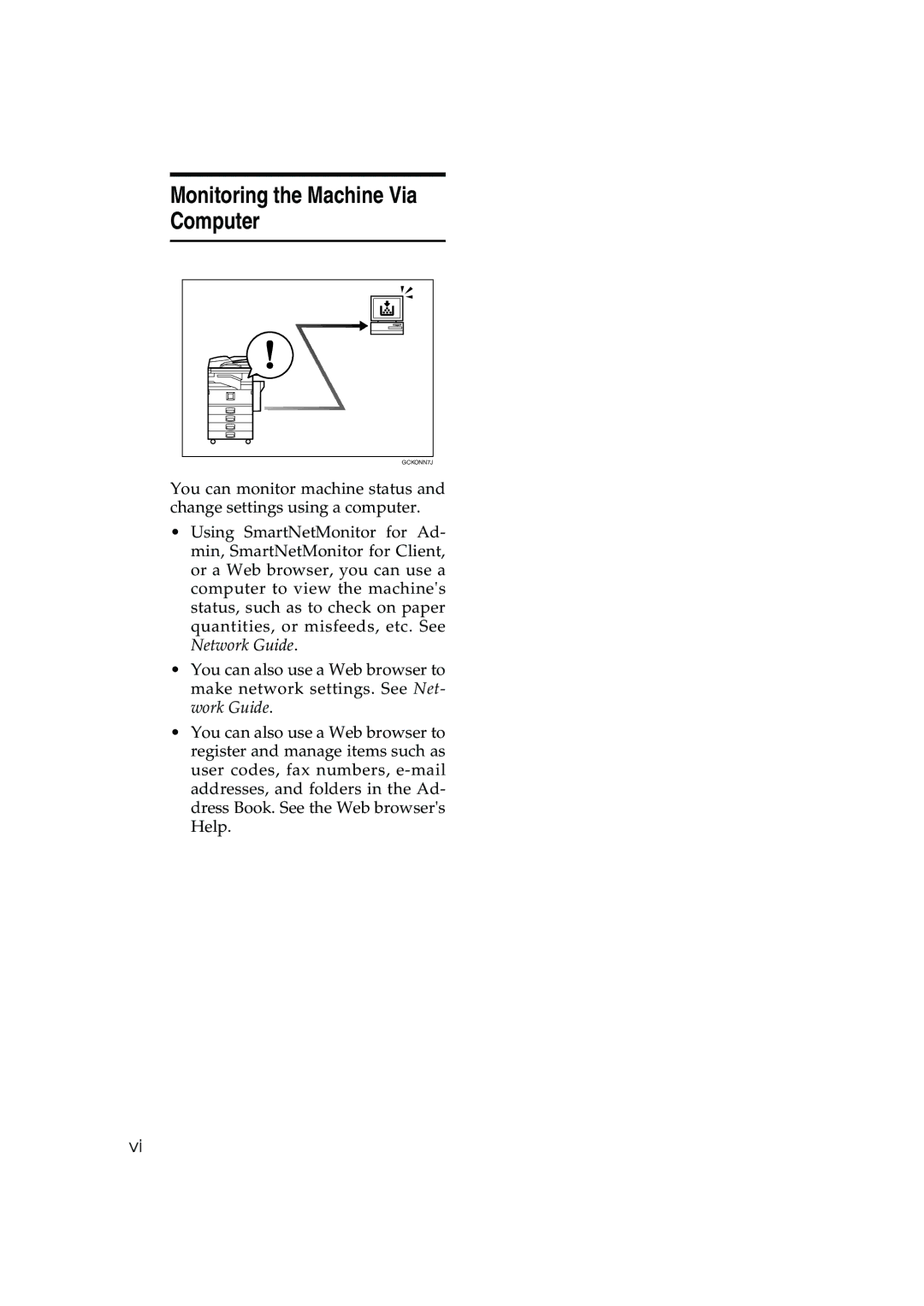 Ricoh LD127, LD122, DSm622, DSm627 specifications Monitoring the Machine Via Computer 