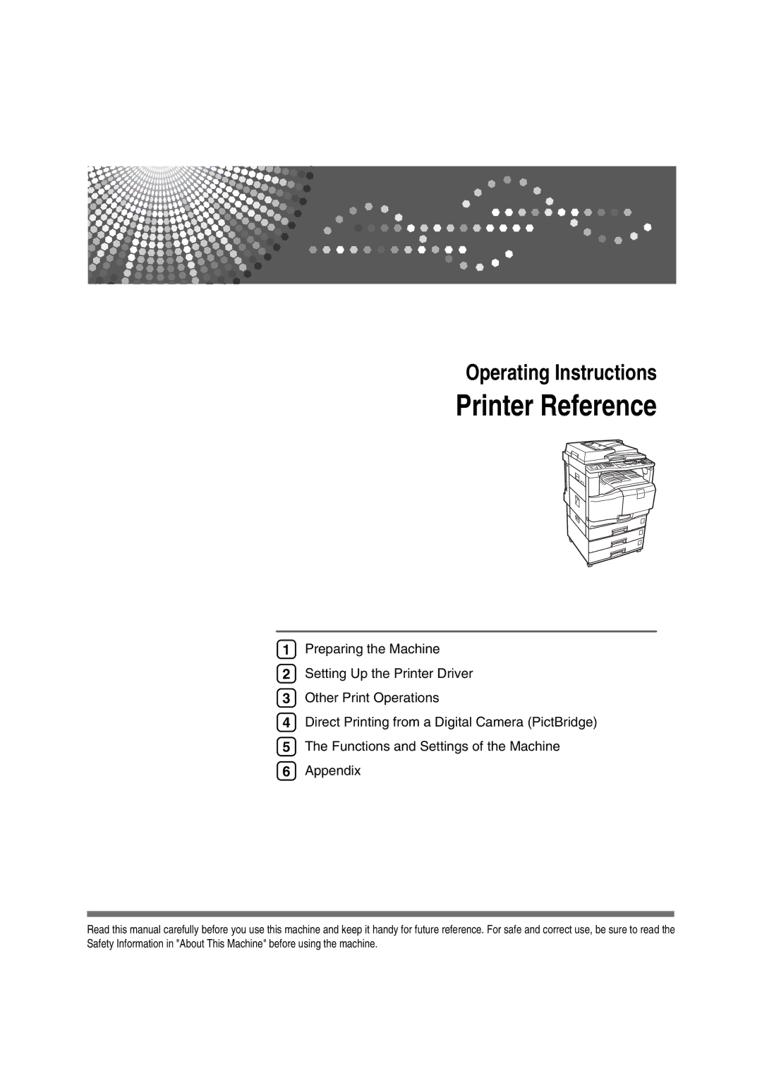 Ricoh GS 106, LD215c, SGC 1506 appendix Printer Reference 