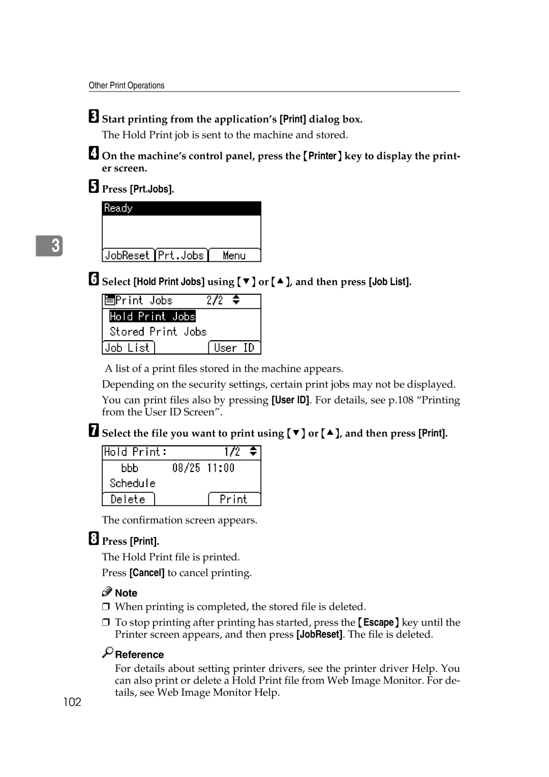 Ricoh SGC 1506, LD215c, GS 106 appendix 102, Start printing from the application’s Print dialog box 