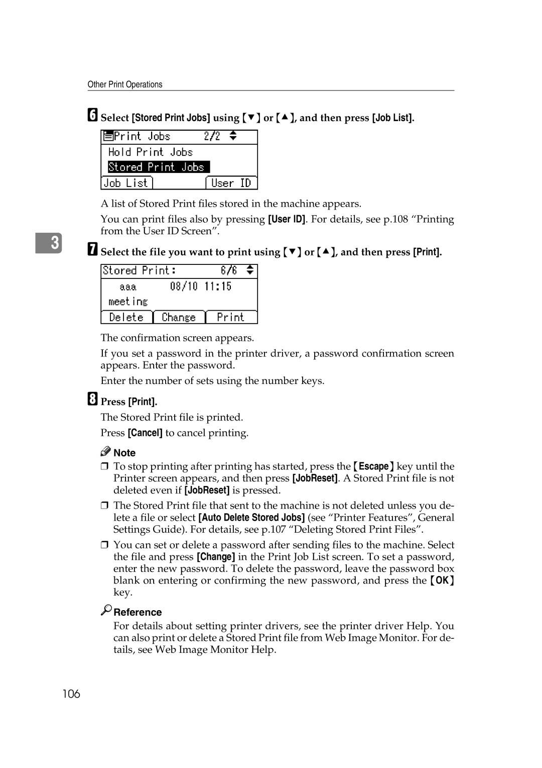 Ricoh LD215c, GS 106, SGC 1506 appendix Press Print 