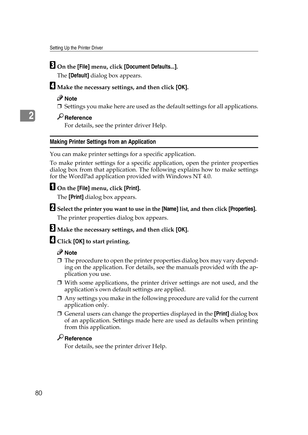 Ricoh GS 106, LD215c, SGC 1506 appendix On the File menu, click Document Defaults 