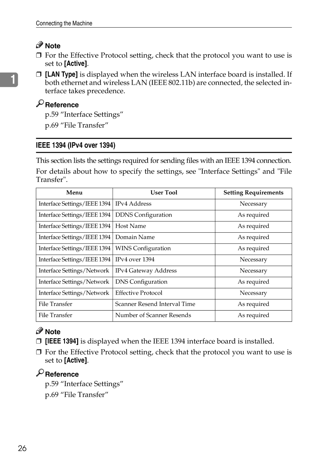 Ricoh LD435c operating instructions Ieee 1394 IPv4 over 