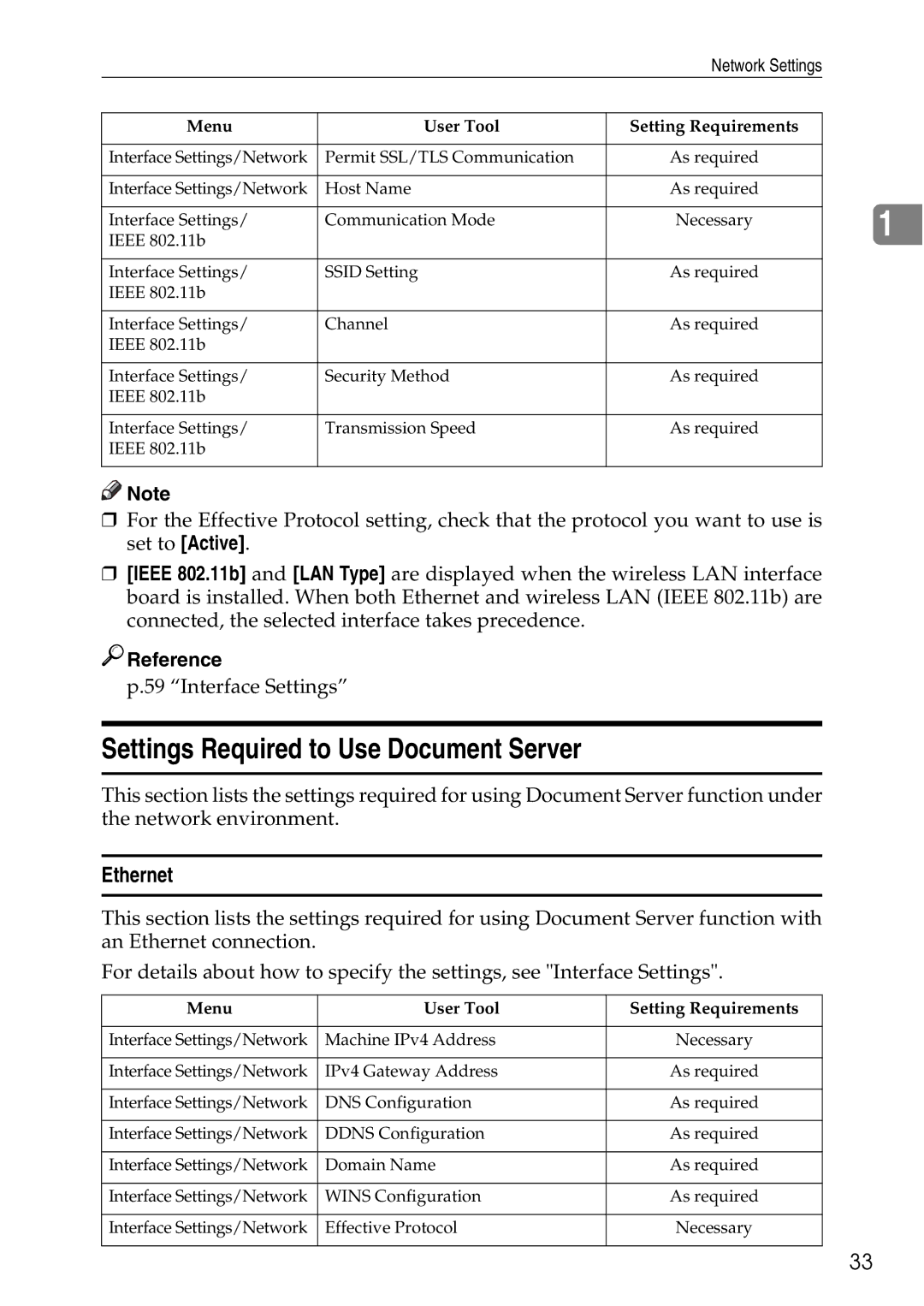 Ricoh LD435c operating instructions Settings Required to Use Document Server 