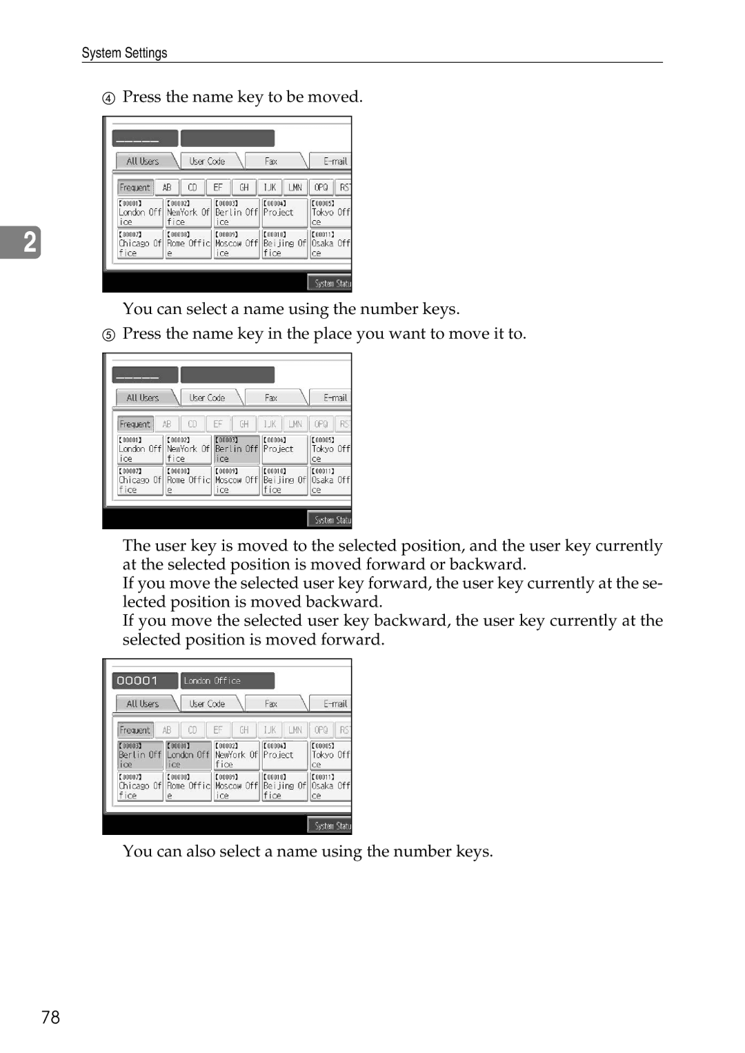 Ricoh LD435c operating instructions System Settings 