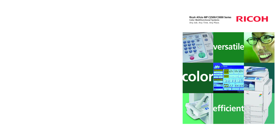 Ricoh MP C3000 Series, MP C2500 Series specifications Color 