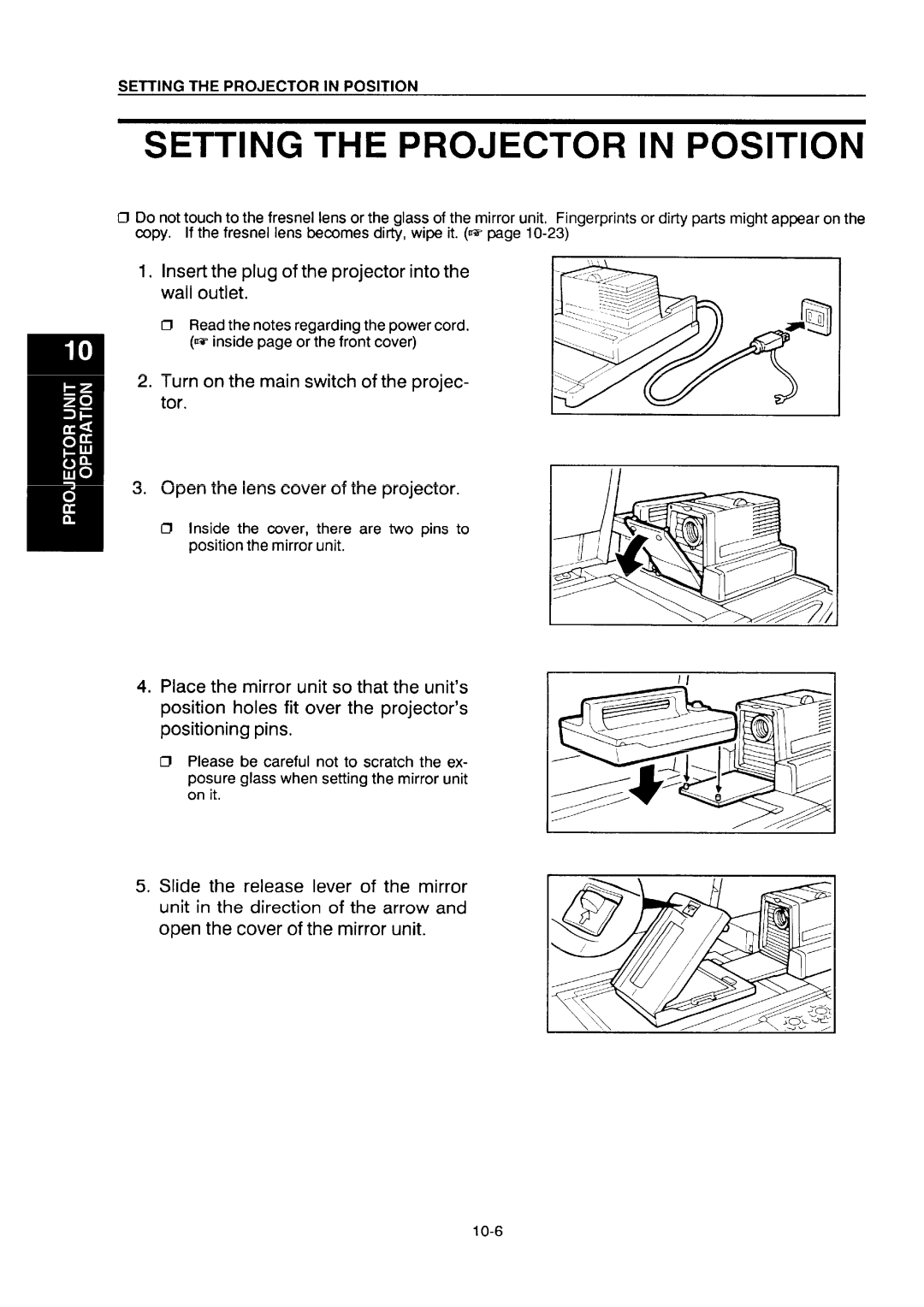 Ricoh NC5006 manual Projector in Position, Insert the plug of the projector into the wall outlet 