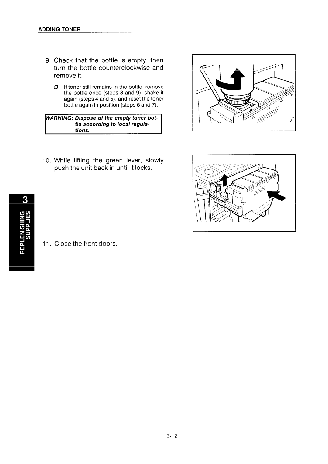 Ricoh NC5006 manual Adding Toner 