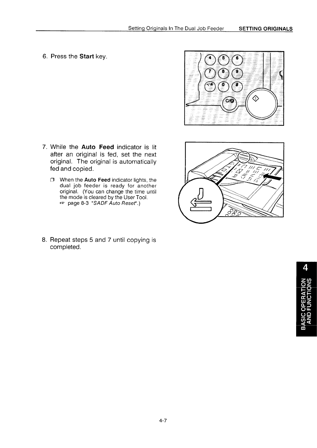 Ricoh NC5006 manual Repeat steps 5 and 7 until copying is completed 