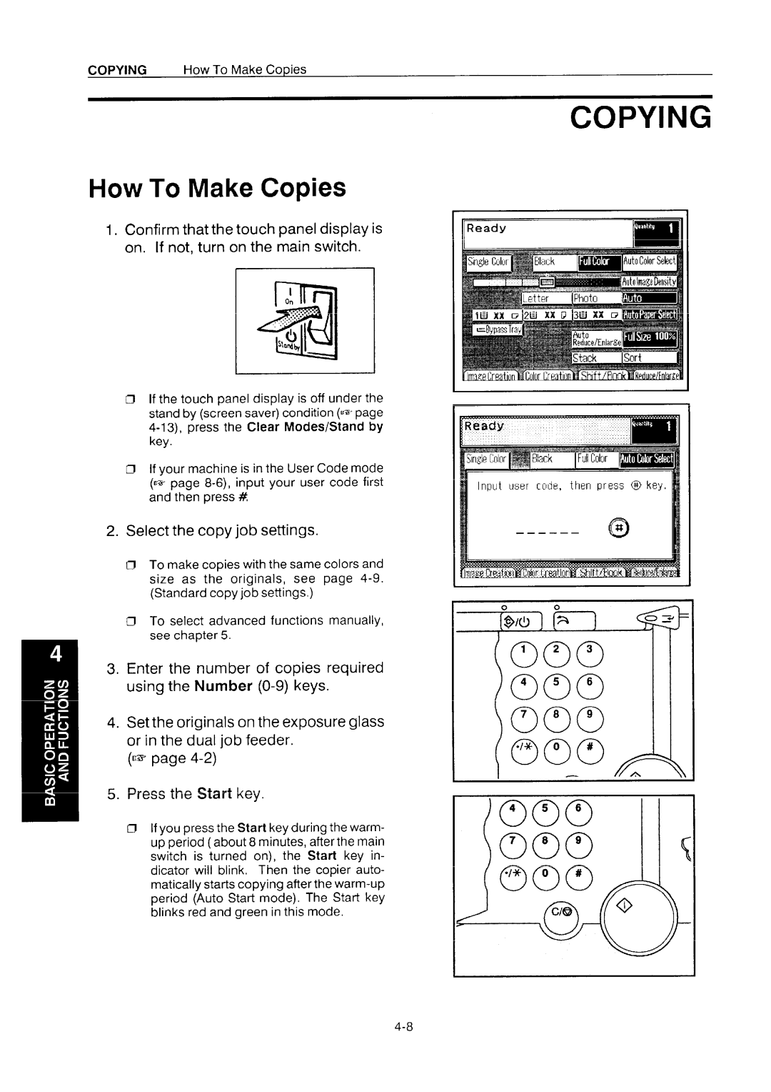 Ricoh NC5006 manual Copying, How To Make Copies, @/c = 