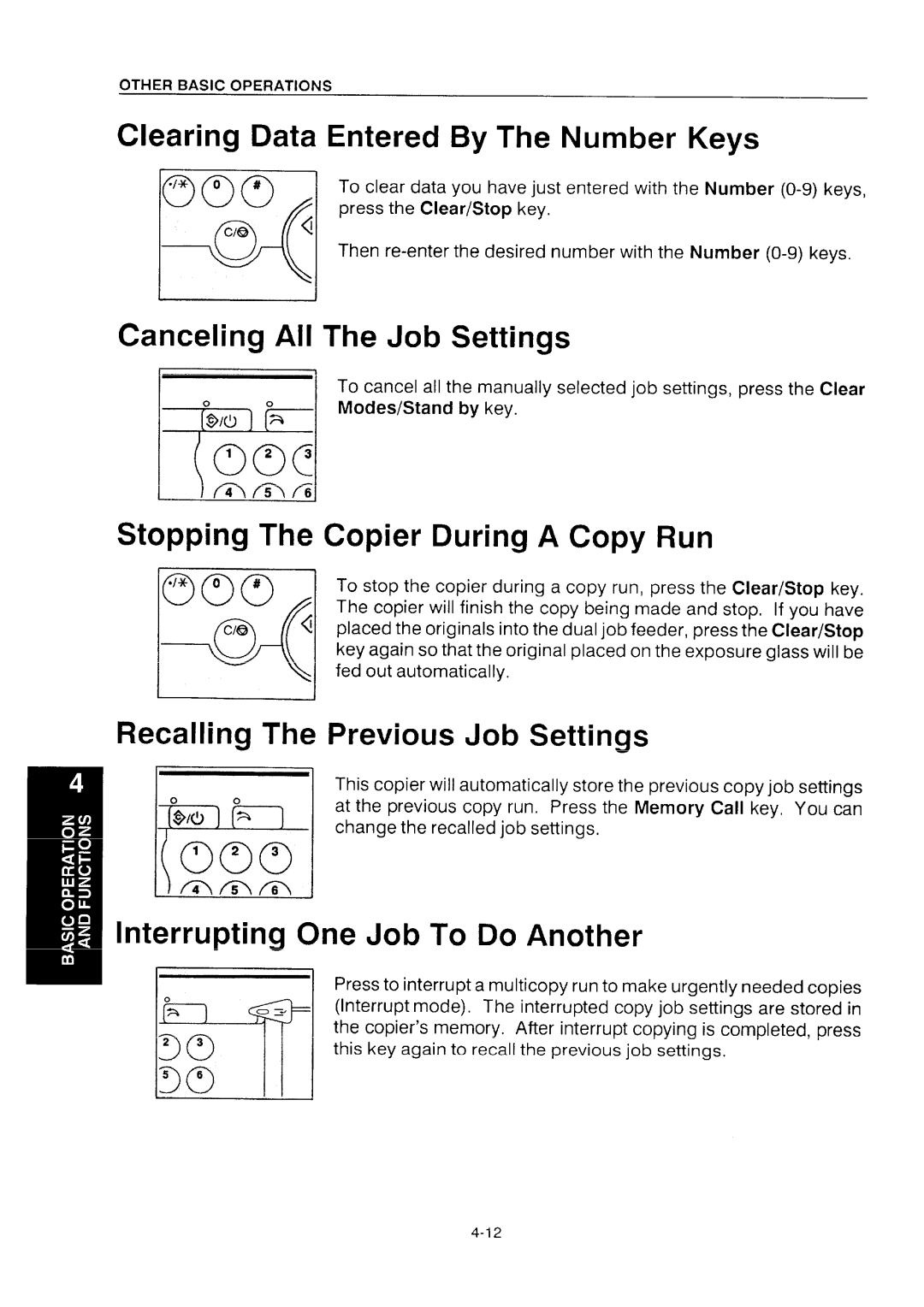 Ricoh NC5006 manual Stopping The Copier During a Copy Run 