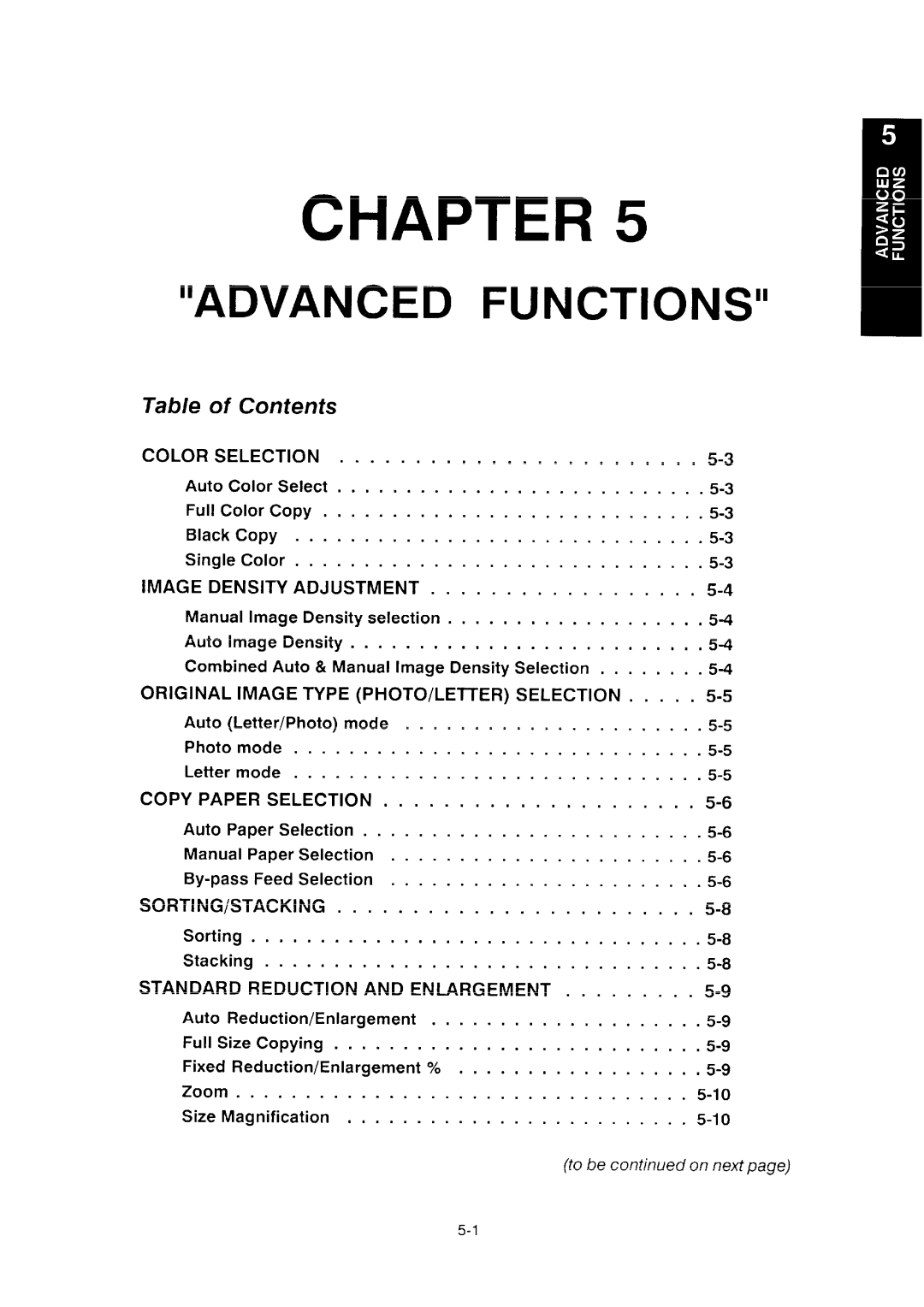 Ricoh NC5006 manual Advanced Functions, Contents 