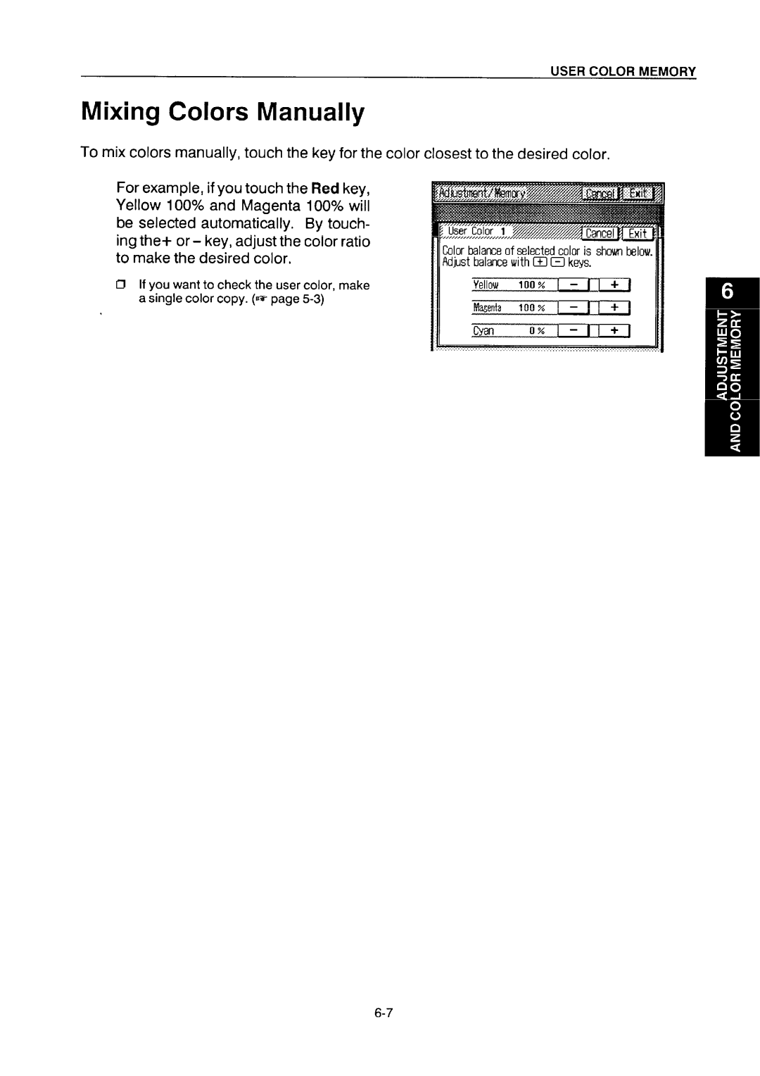 Ricoh NC5006 manual Mixing Colors Manually 