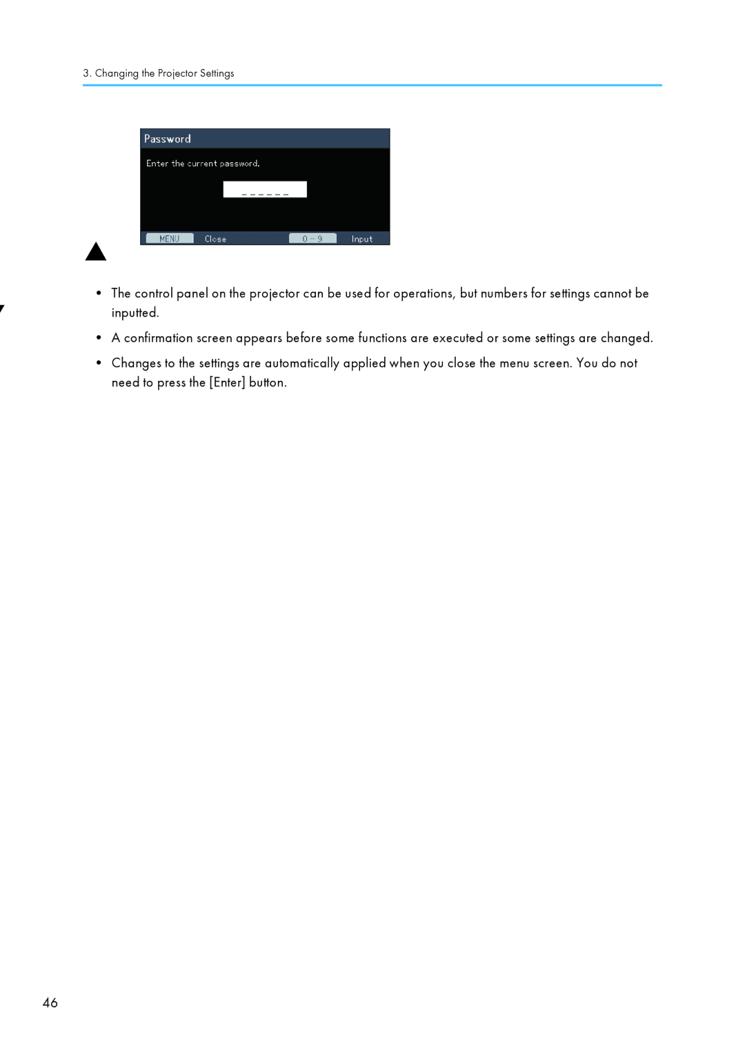 Ricoh PJ WX4130 operating instructions Changing the Projector Settings 