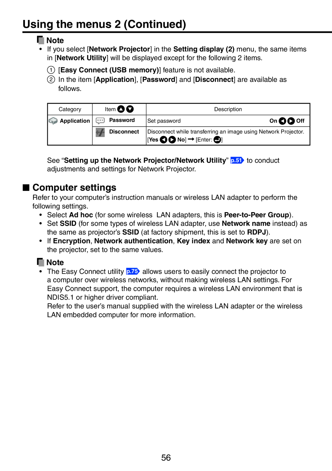 Ricoh PJ X3241N, PJ WX3231N owner manual  Computer settings 