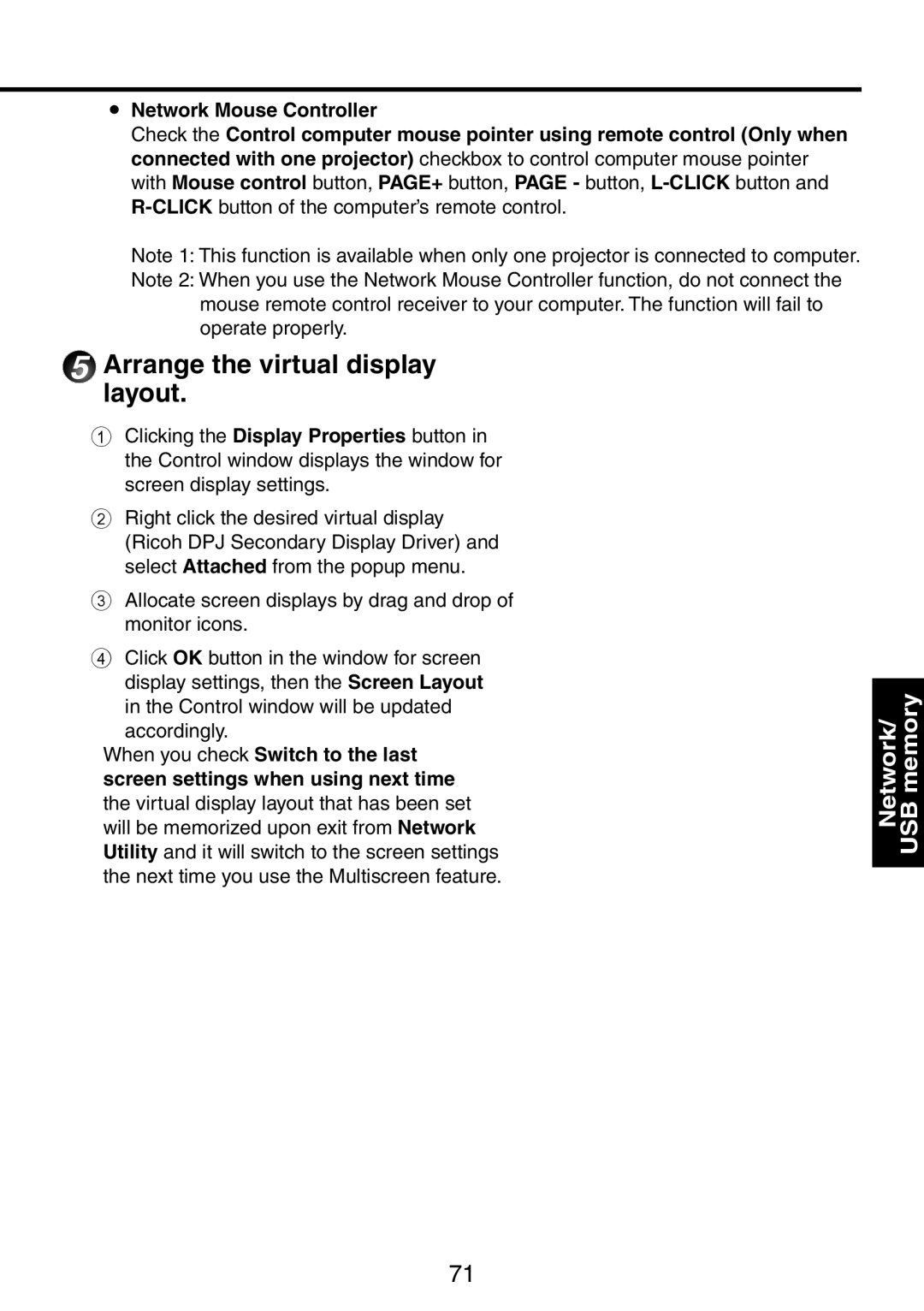 Ricoh PJ WX3231N, PJ X3241N owner manual Layout.Arrange the virtual display 