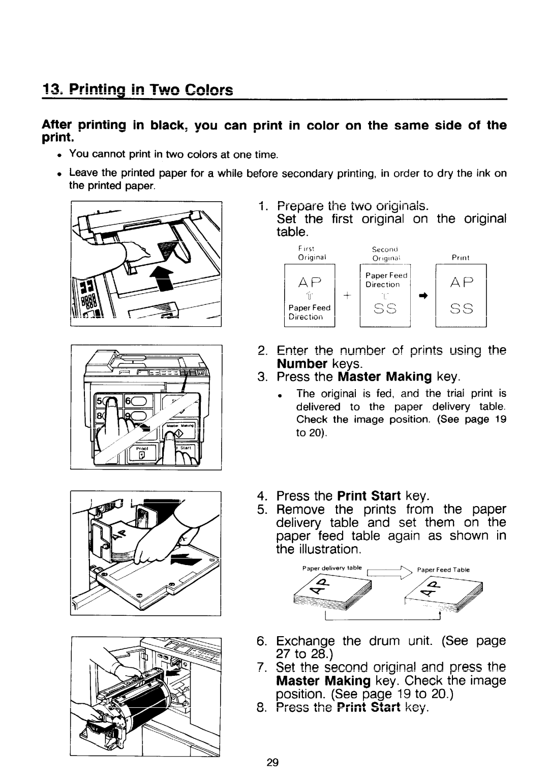 Ricoh PRIPORT VT2130 manual Printing in Two Colors 