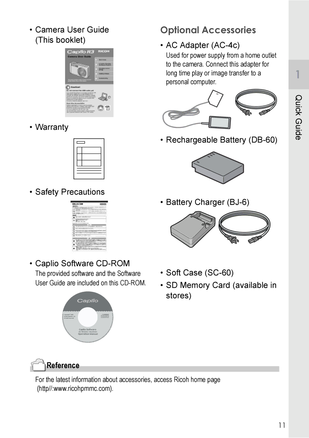 Ricoh R 3 manual Optional Accessories 