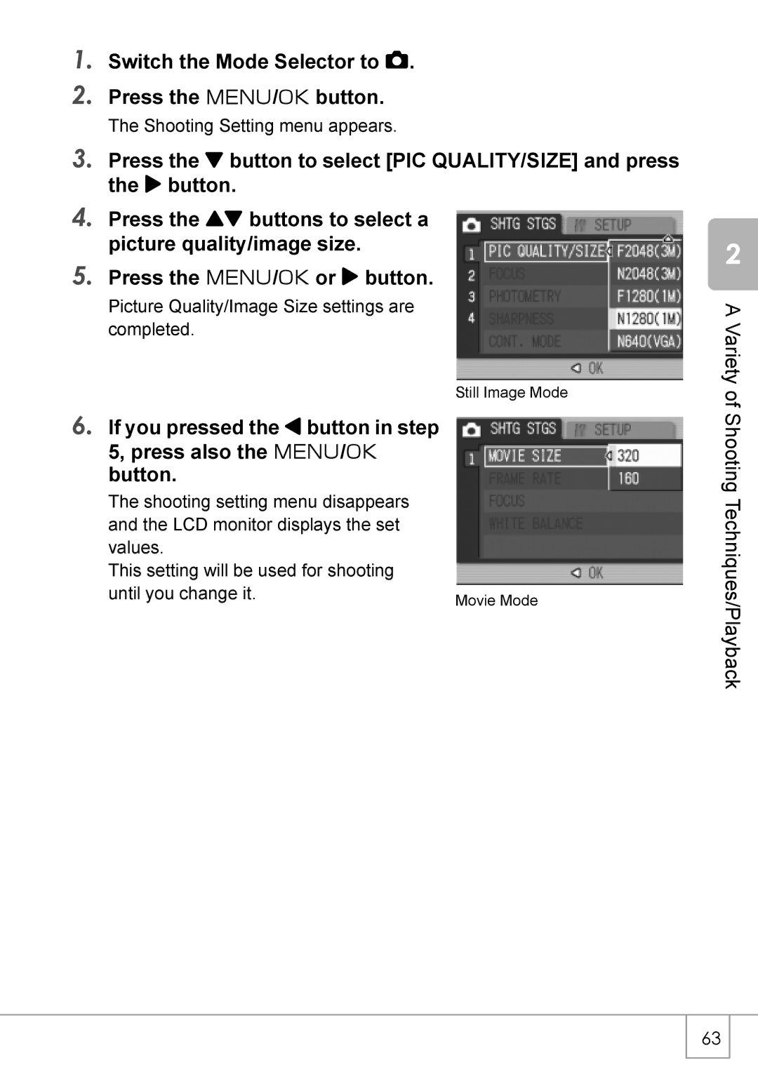 Ricoh R 3 manual Switch the Mode Selector to Press the M/O button 