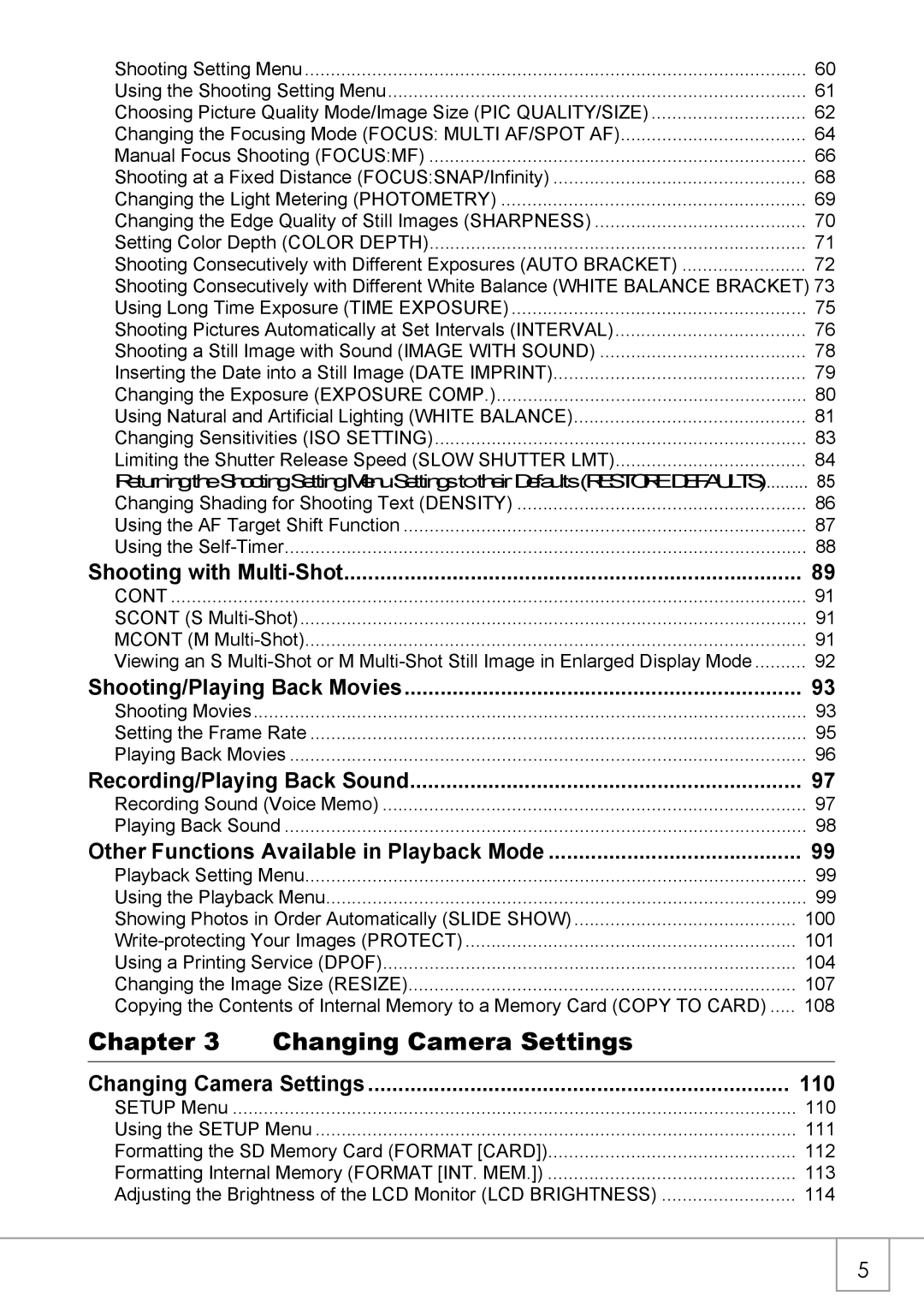 Ricoh R 3 manual Chapter Changing Camera Settings, Shooting with Multi-Shot 