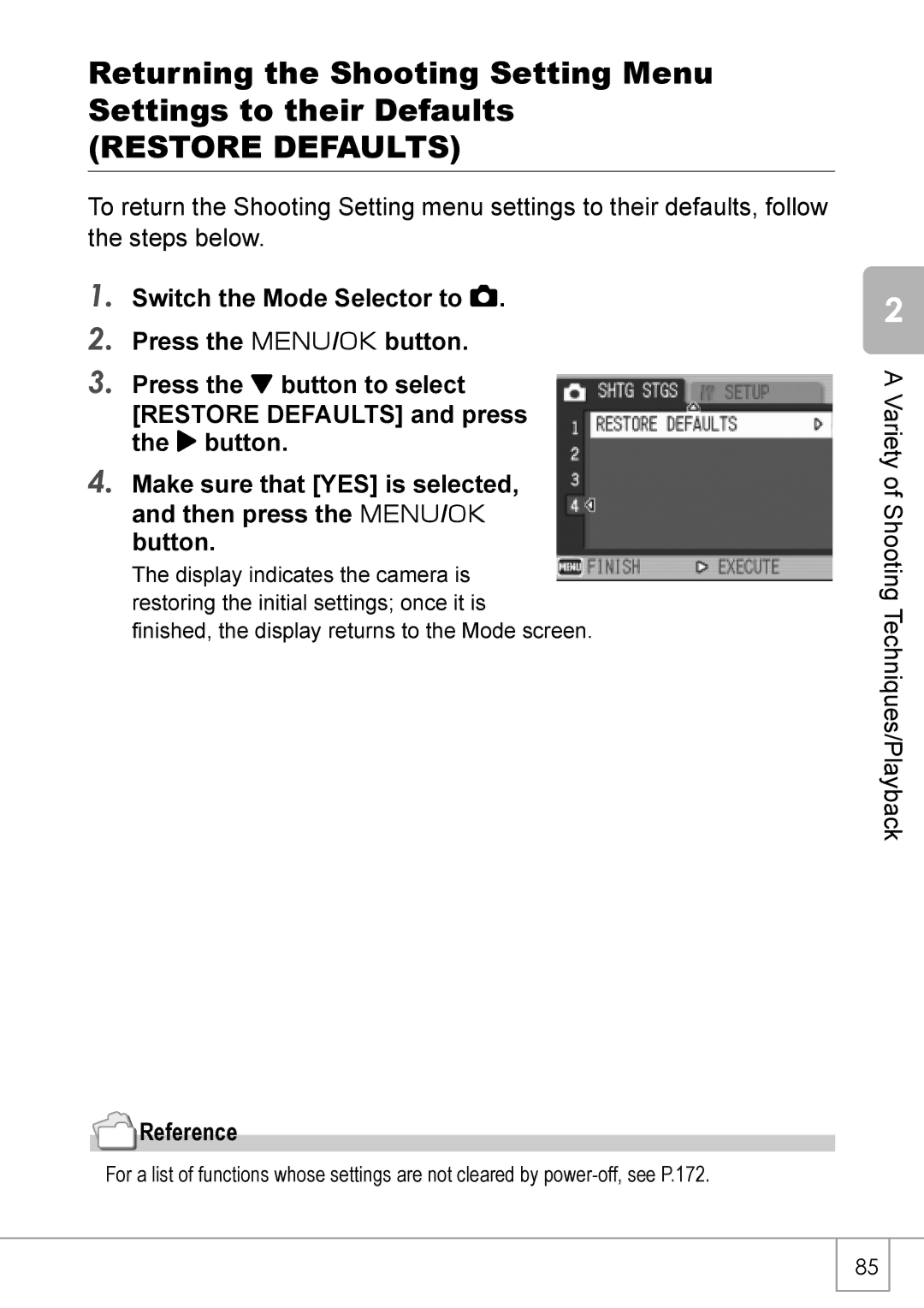 Ricoh R 3 manual Restore Defaults, Reference 