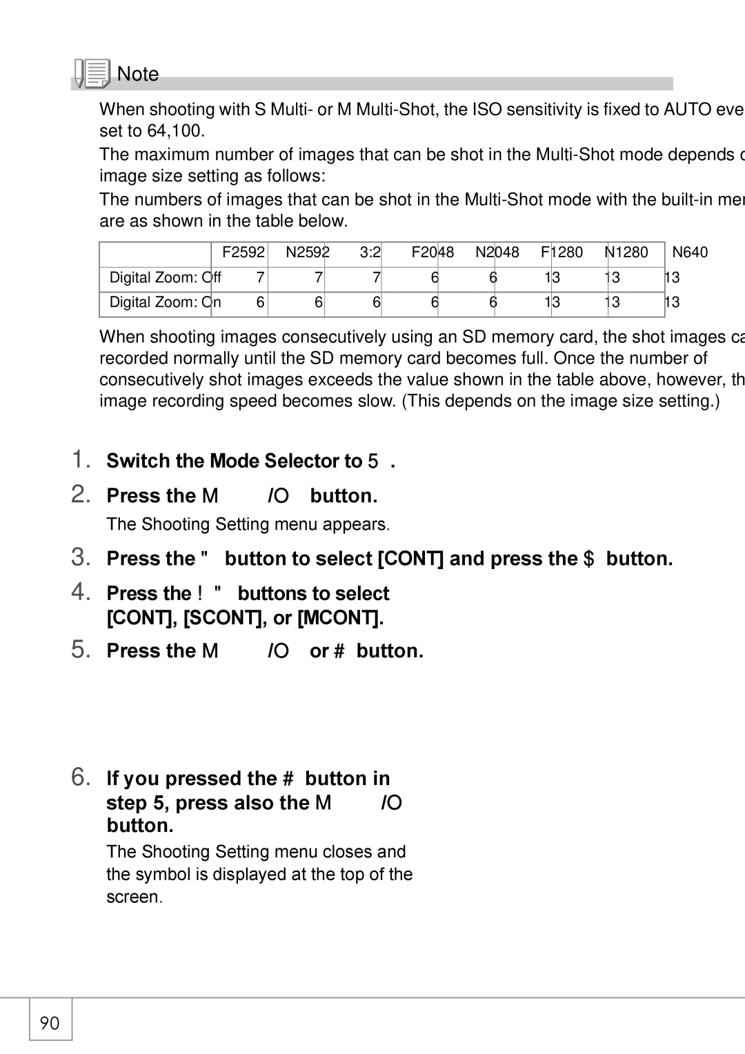 Ricoh R 3 manual Switch the Mode Selector to Press the M/O button 