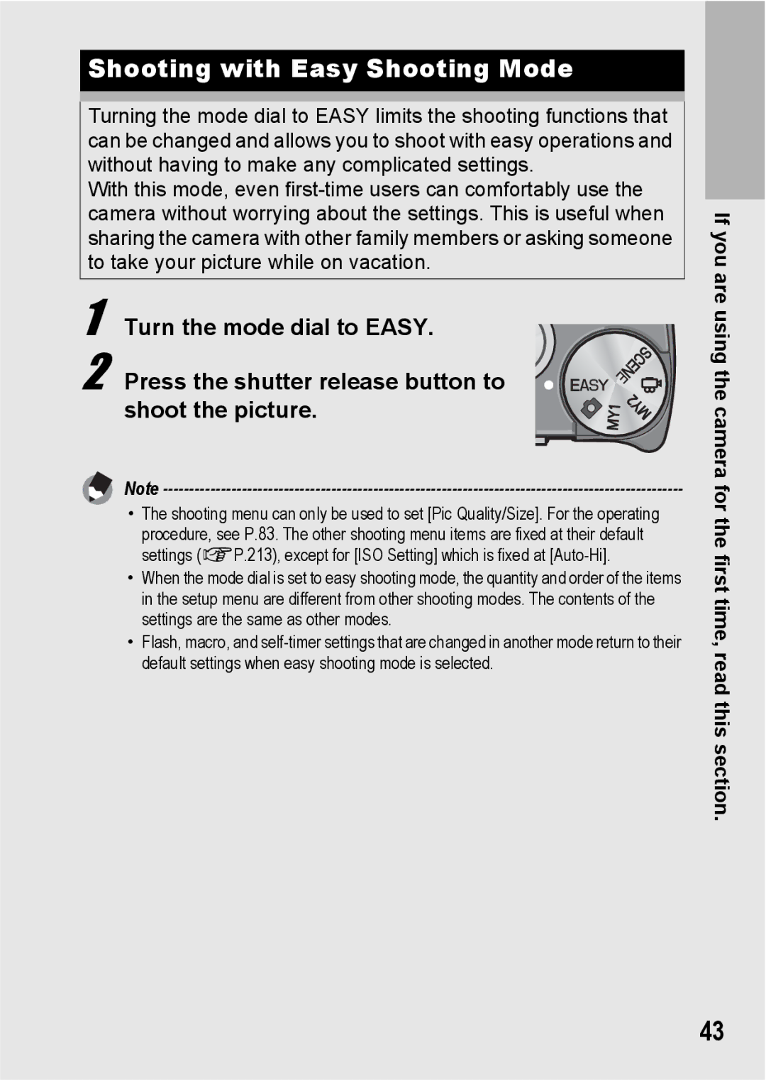 Ricoh R10 manual Shooting with Easy Shooting Mode 