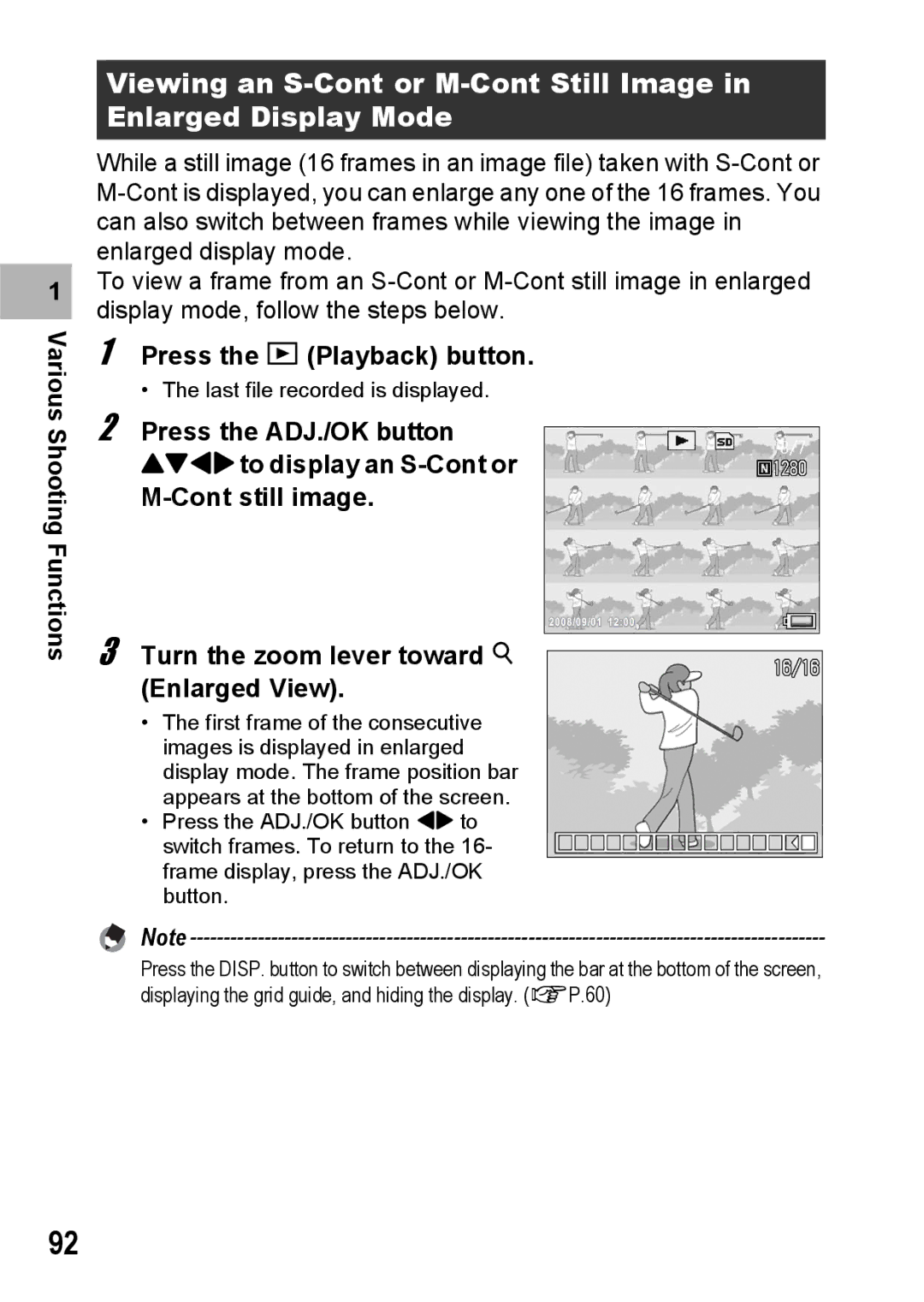 Ricoh R10 manual Press the 6 Playback button, Turn the zoom lever toward Enlarged View 