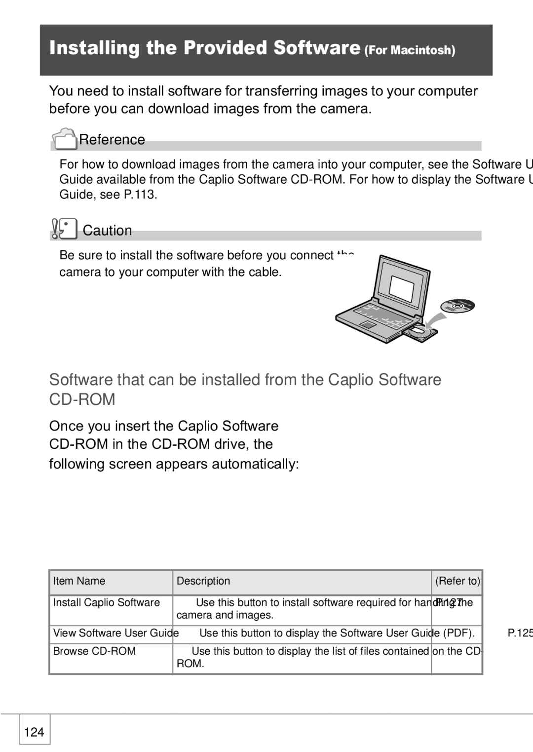 Ricoh R1v manual Installing the Provided Software For Macintosh 