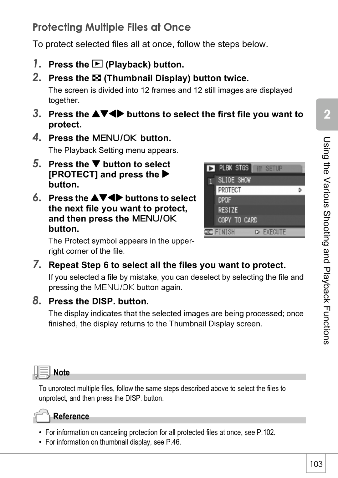 Ricoh R4 manual Protecting Multiple Files at Once, Repeat to select all the files you want to protect 